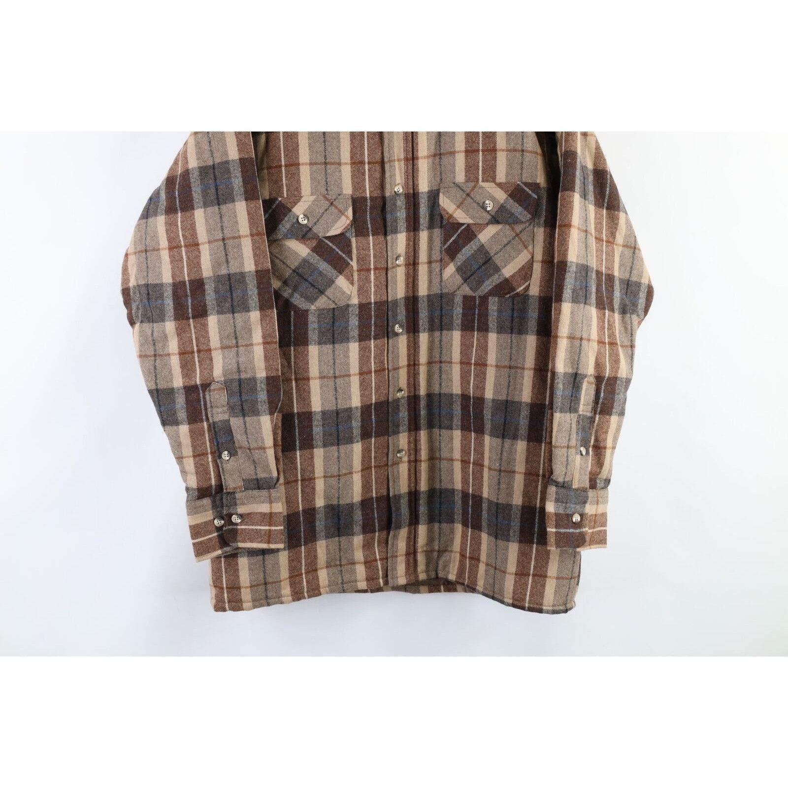 Vintage Vintage 90s Streetwear Lined Wool Knit Button Shirt Size US M / EU 48-50 / 2 - 3 Thumbnail