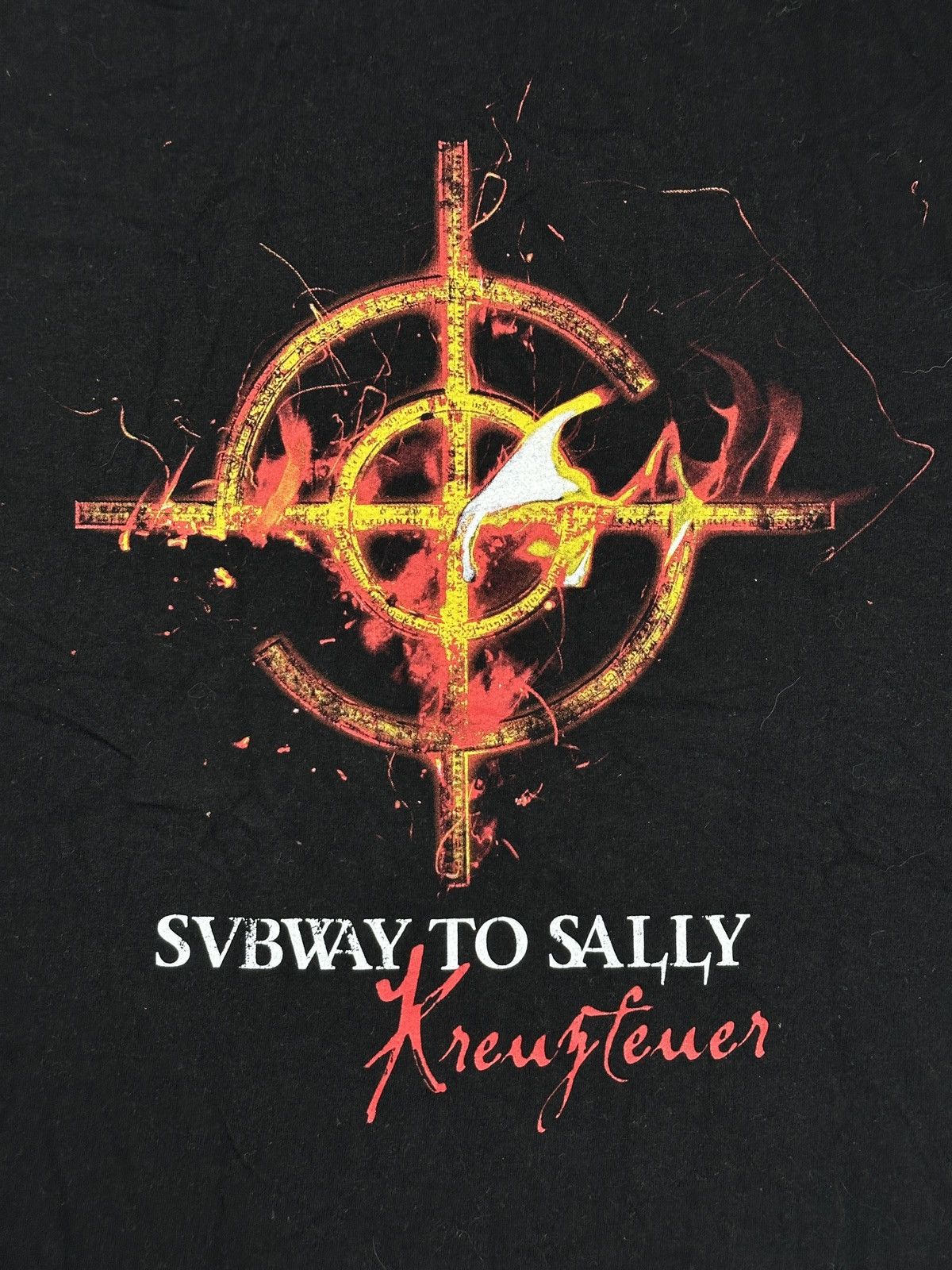 Band Tees Subway To Sally Kreuzfeuer Tour 09 Gothic Metal Band T Shirt Size US M / EU 48-50 / 2 - 7 Thumbnail