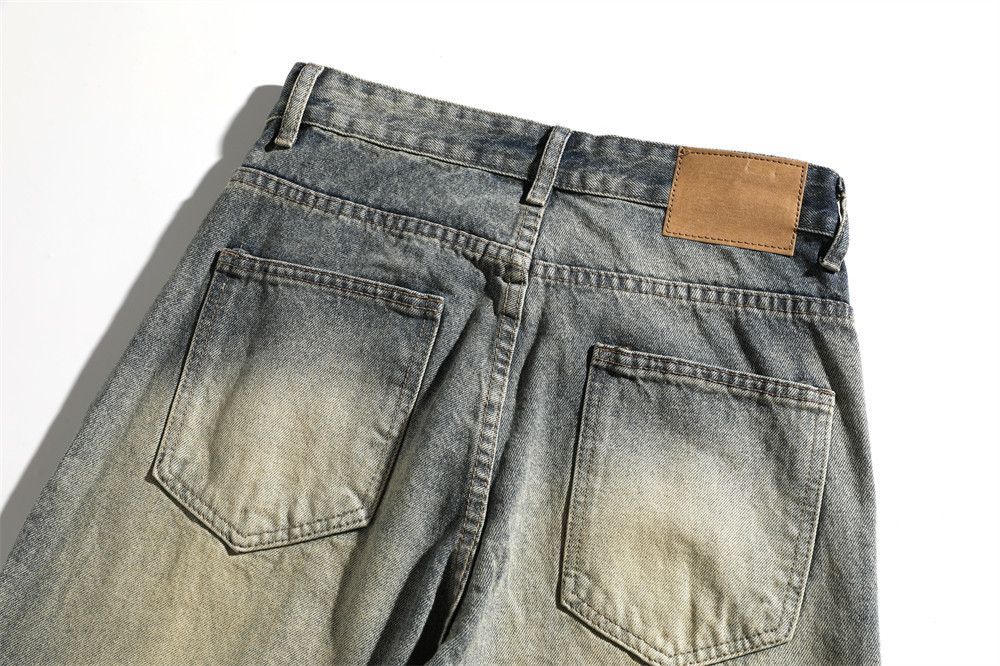 Jean Men's washed casual punk vintage distressed jeans Size US 32 / EU 48 - 5 Thumbnail