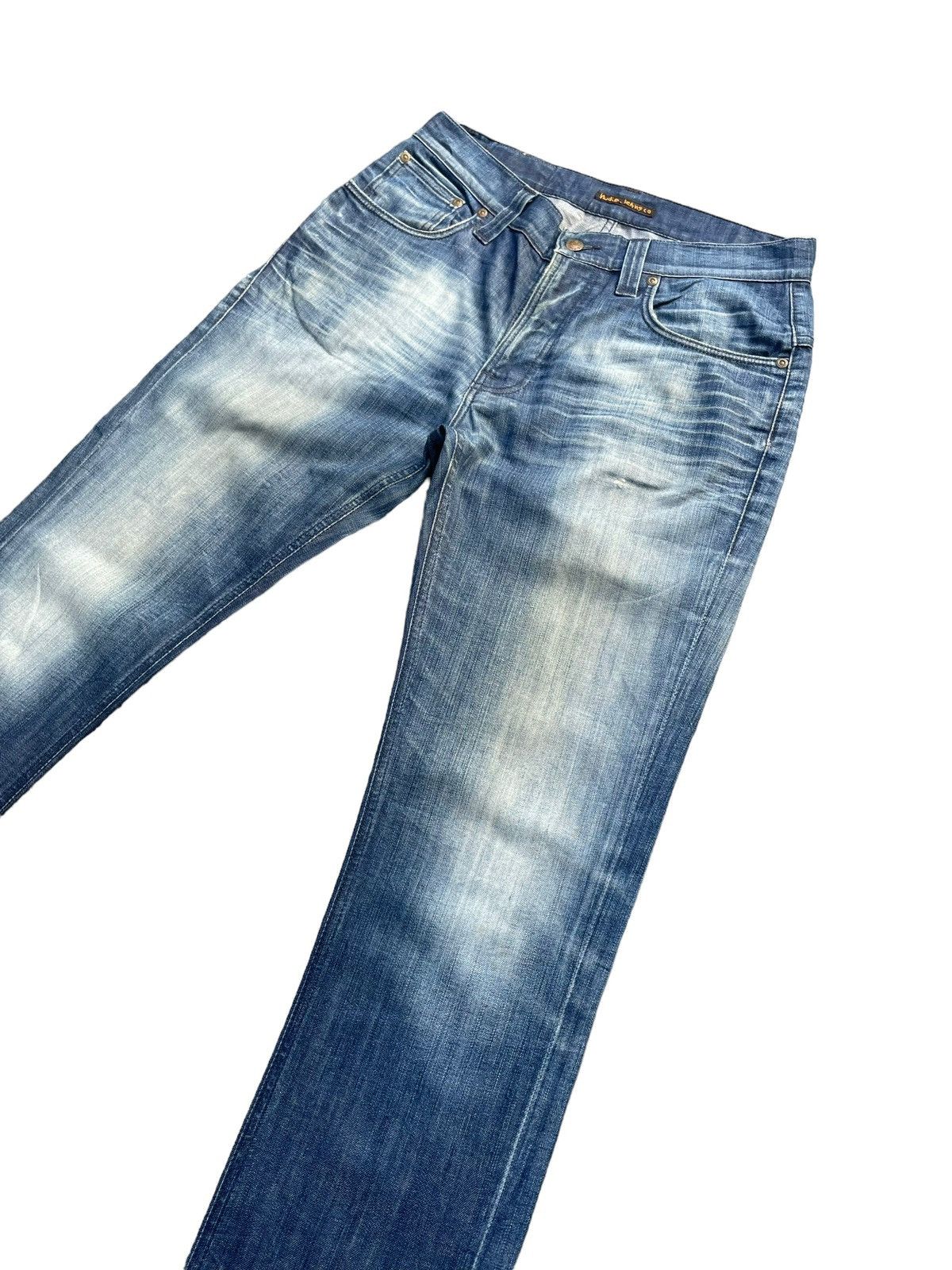 Nudie Jeans Nudie Thin Finn Faded Wash Denim Size US 33 - 2 Thumbnail