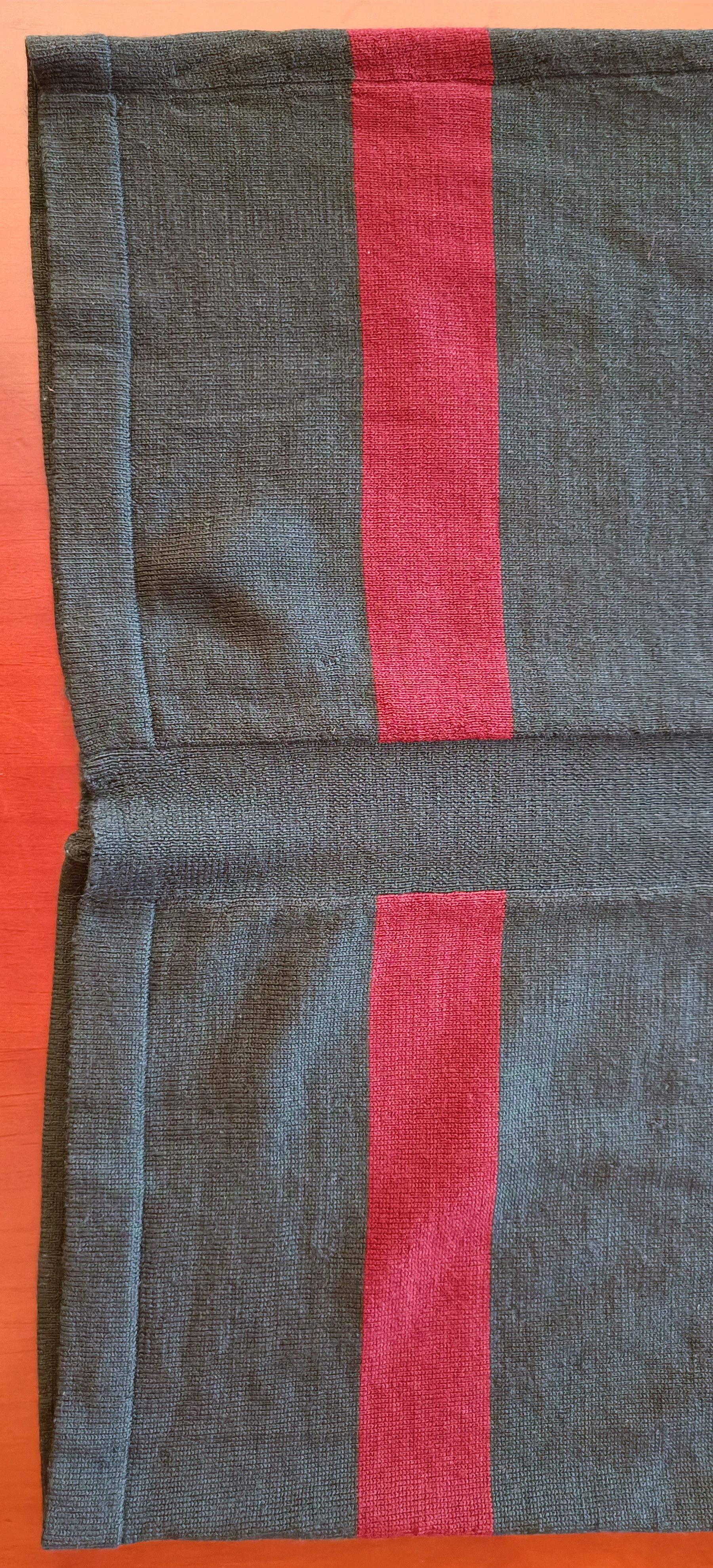 Jean Paul Gaultier Wool knit sweater in dark gray with red stripes Size US M / EU 48-50 / 2 - 24 Thumbnail