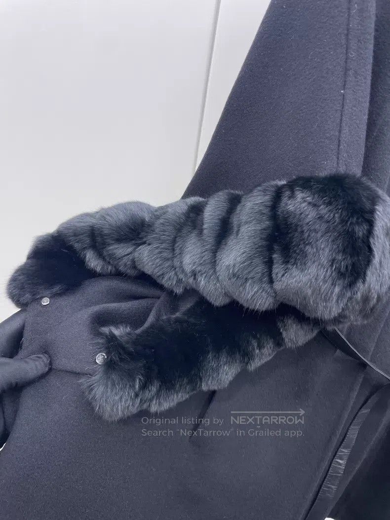 Loro Piana Loro Piana Black rabbit + cashmere cloak coat Size M / US 6-8 / IT 42-44 - 5 Thumbnail