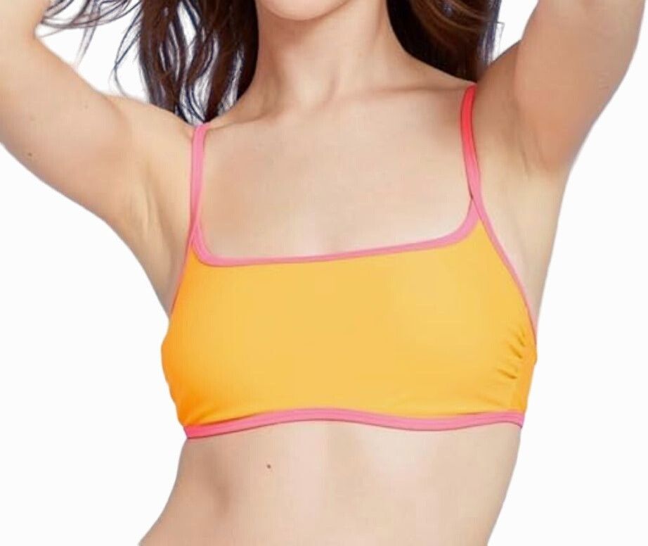 Other Wild Fable Women's Color Block Square Neck Bikini Top- Orang Size ONE SIZE - 1 Thumbnail