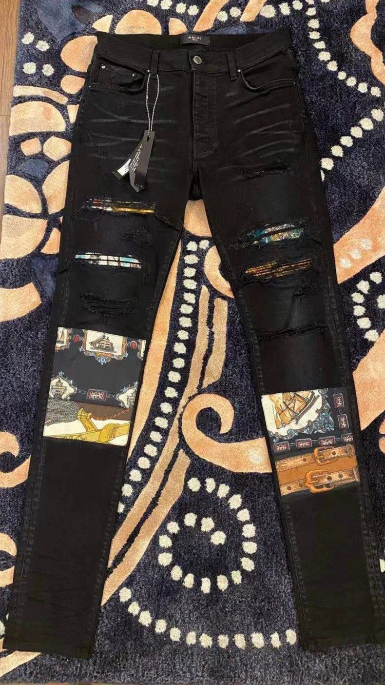 Amiri Amiri multi-element patchwork black jeans Size US 30 / EU 46 - 1 Thumbnail