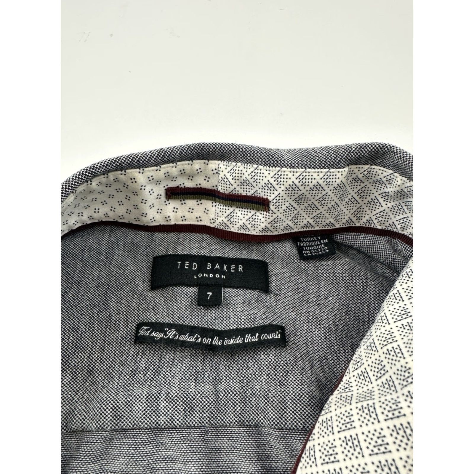 Ted Baker Ted Baker Shirt Mens 7 2XL Gray Button Up London Long Sleeve Size US M / EU 48-50 / 2 - 3 Thumbnail