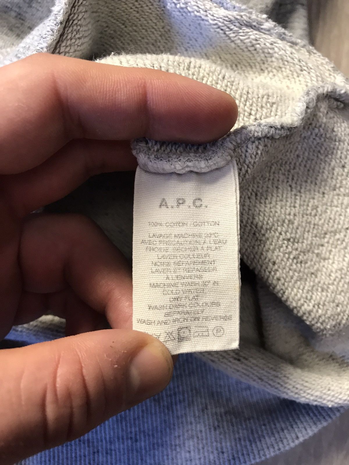 A.P.C. A.P.C. Grey minimalist streetwear sweatshirt Size US M / EU 48-50 / 2 - 6 Thumbnail