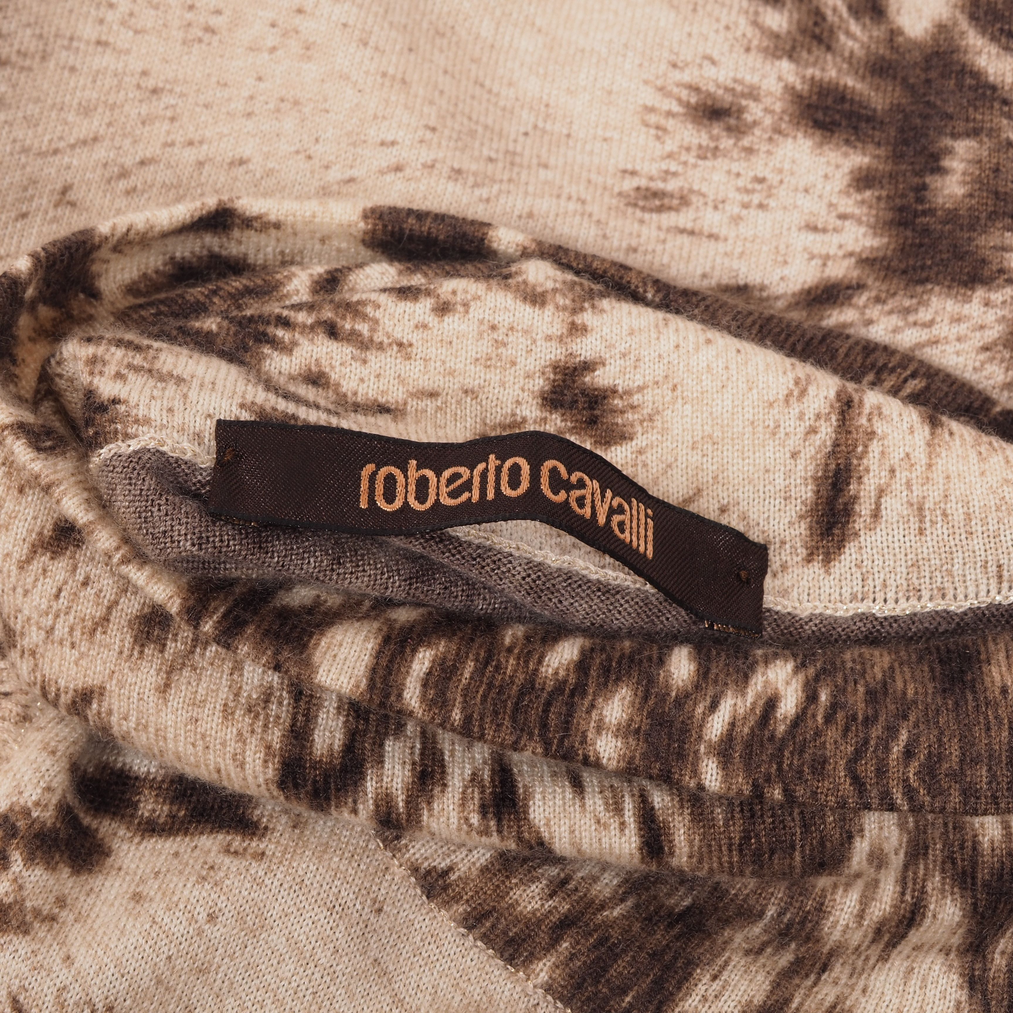 Roberto Cavalli Roberto Cavalli Vintage Knit Turtleneck Top Animal Print Size M / US 6-8 / IT 42-44 - 6 Thumbnail