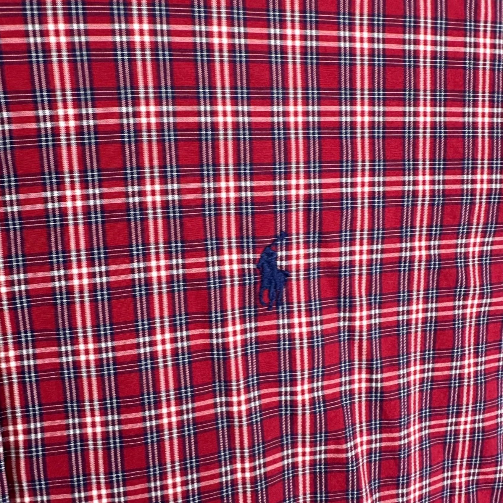 Ralph Lauren Ralph Lauren Button-Down Shirt 2XL Adult Mens Plaid Red Blue Pony Casual Size US XXL / EU 58 / 5 - 6 Thumbnail
