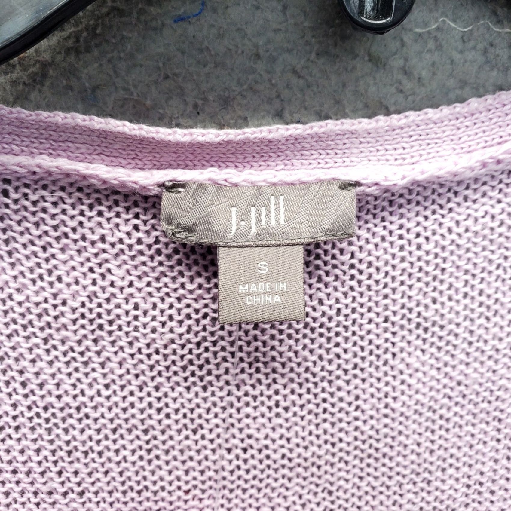 J. Jill J. Jill Knit Cardigan Top Womens Small Purple Classic Short Sleeve Button Front Size S / US 4 / IT 40 - 6 Thumbnail