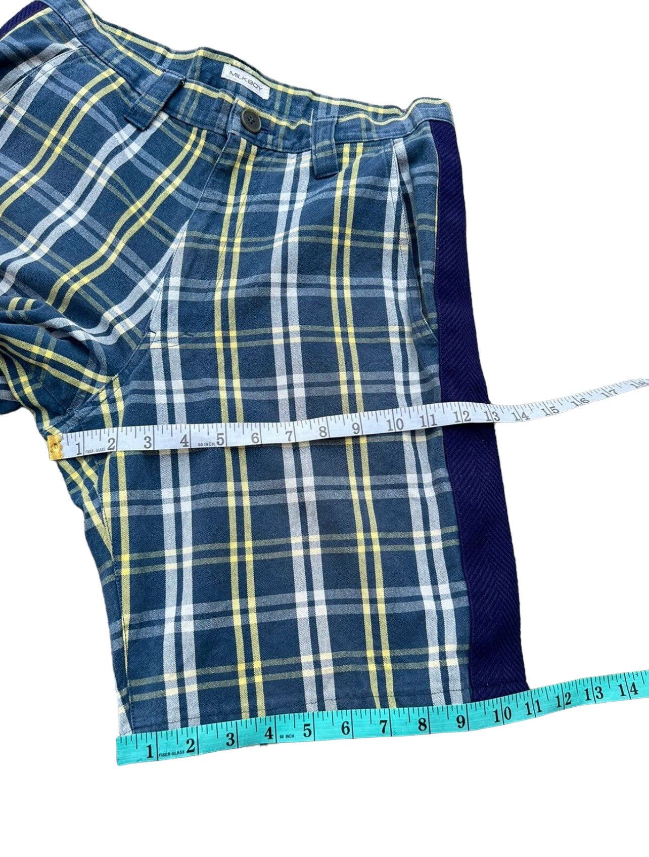 Japanese Brand Vintage Milk Boy Japan Side Tape Checkered Short Pant Size US 31 - 5 Thumbnail