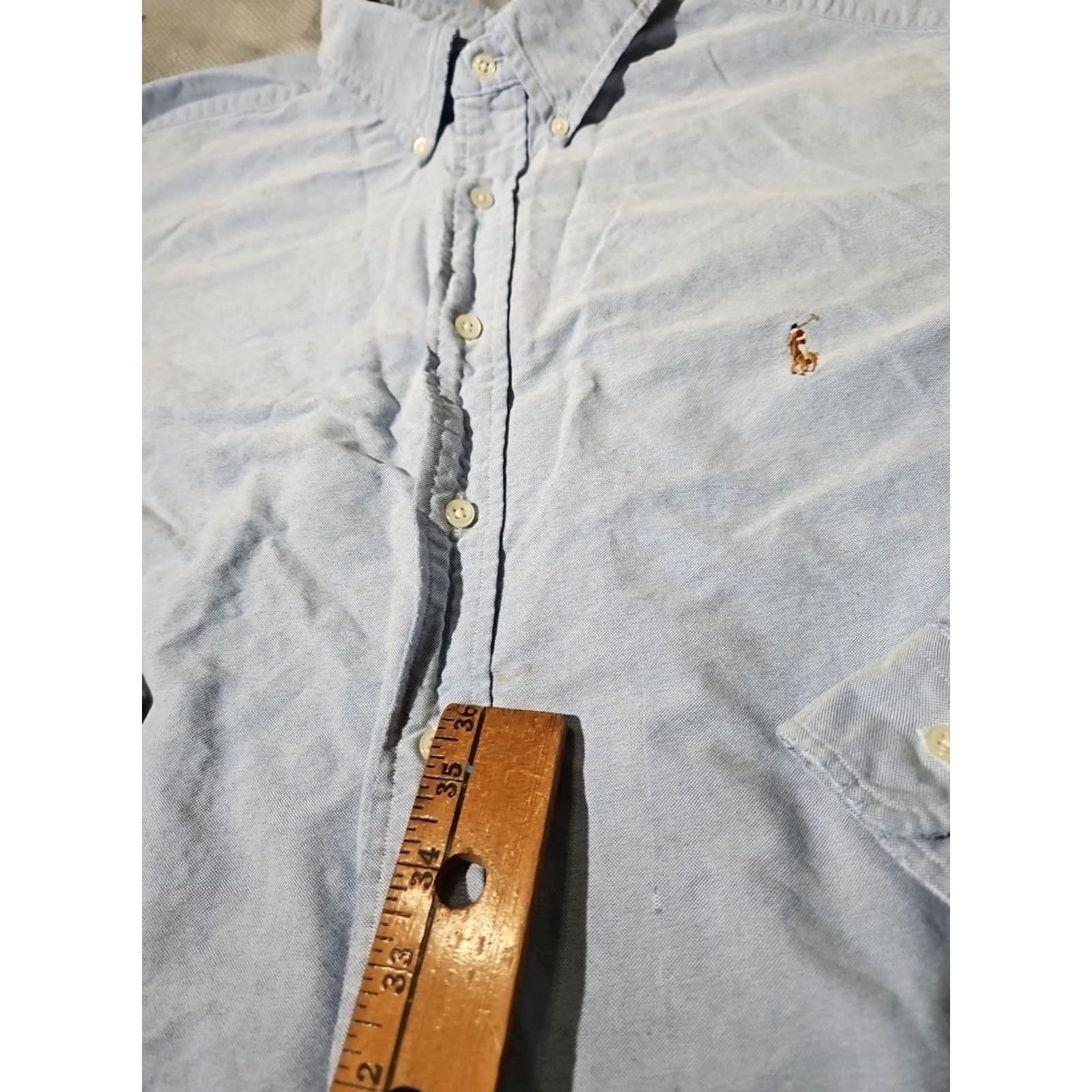 Polo Ralph Lauren Ralph Lauren Shirt Mens 2XB BIG Blue Button Preppy Classic Fit Flesh Pony Oxford Shirt Size US XXL / EU 58 / 5 - 5 Thumbnail