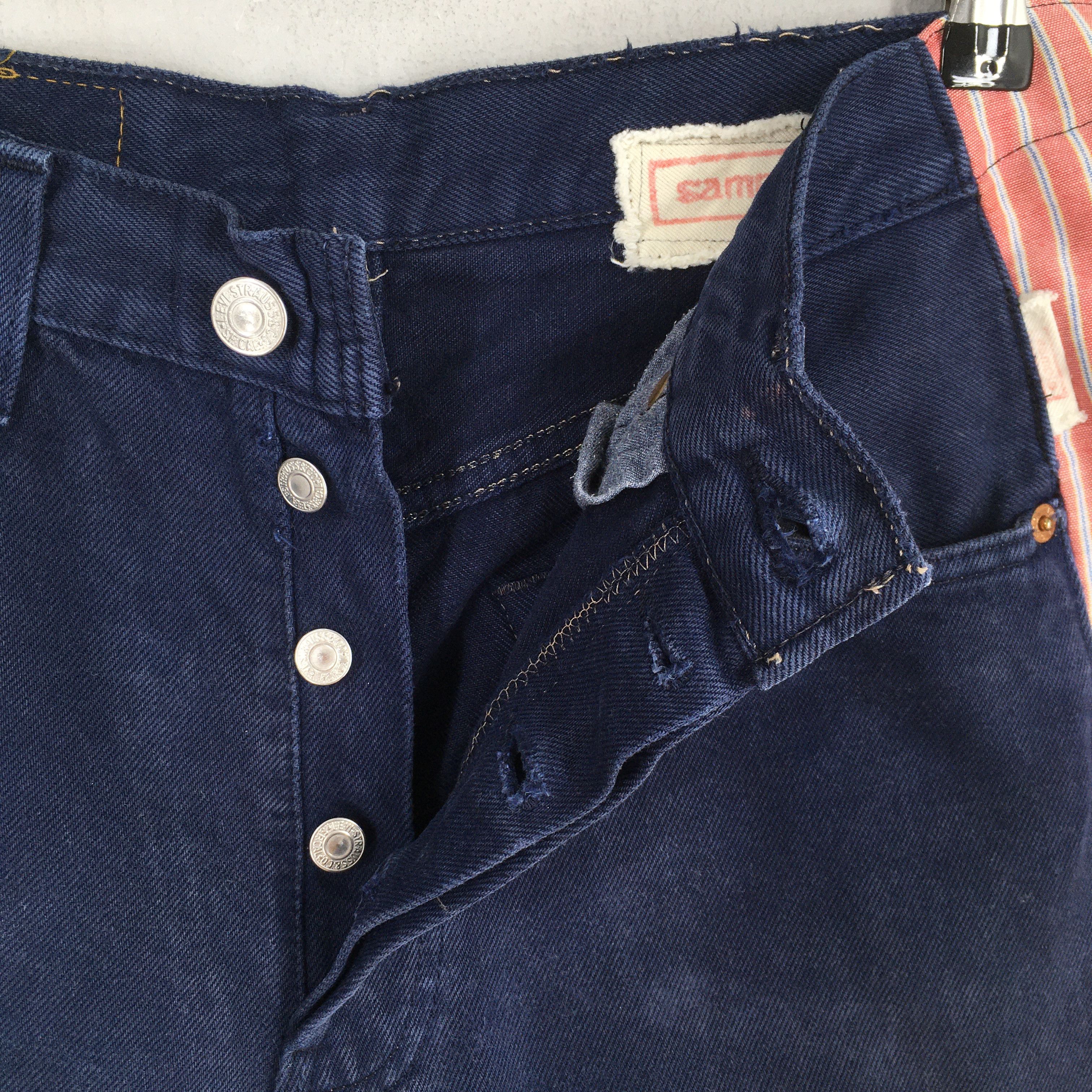 Levi's Size 29x30 Vintage 90s Levi's 501 Faded Blue Jeans S1435 Size US 29 - 6 Thumbnail