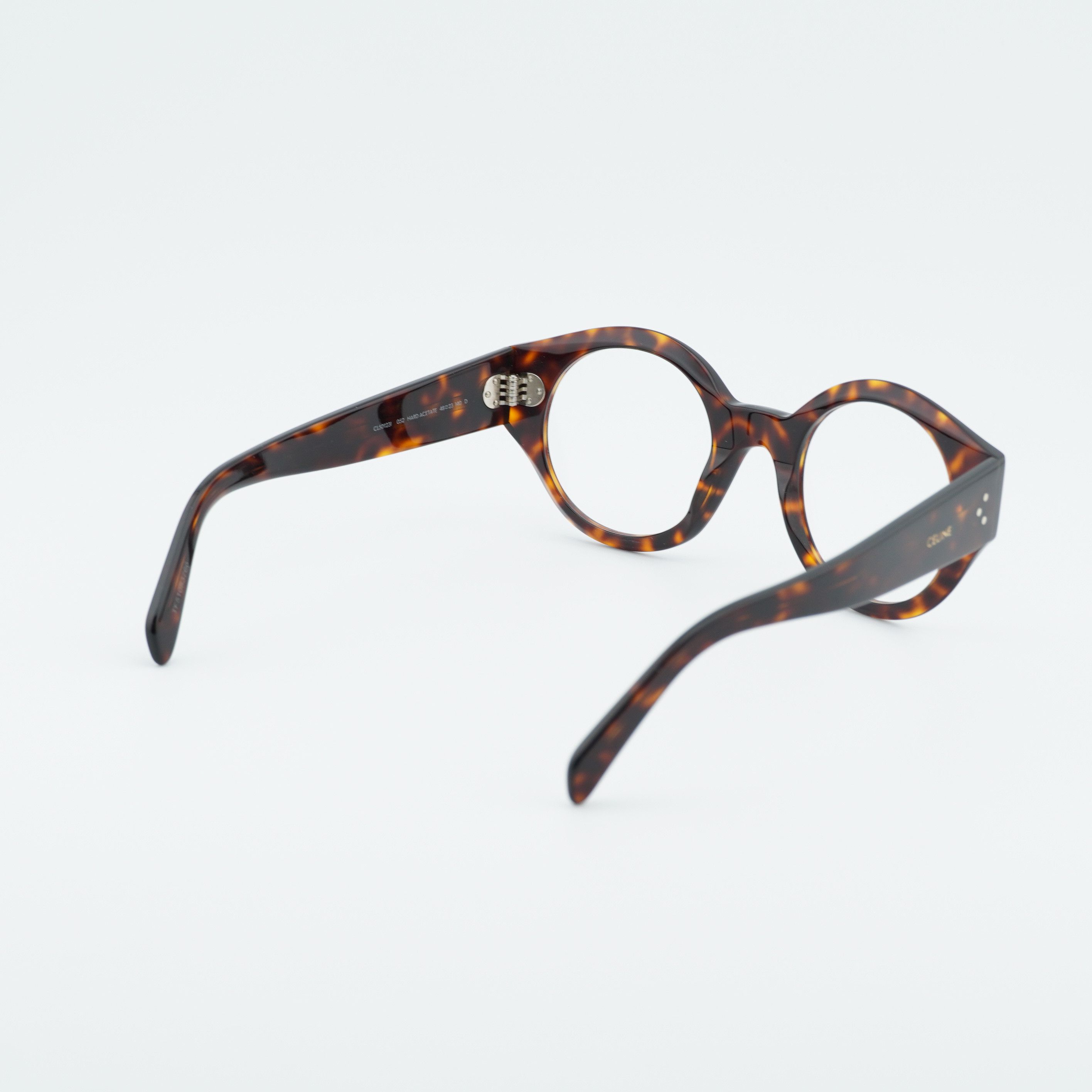Celine Celine CL50123I 052 Eyeglasses Havana 48mm Round Frame Size ONE SIZE - 3 Thumbnail