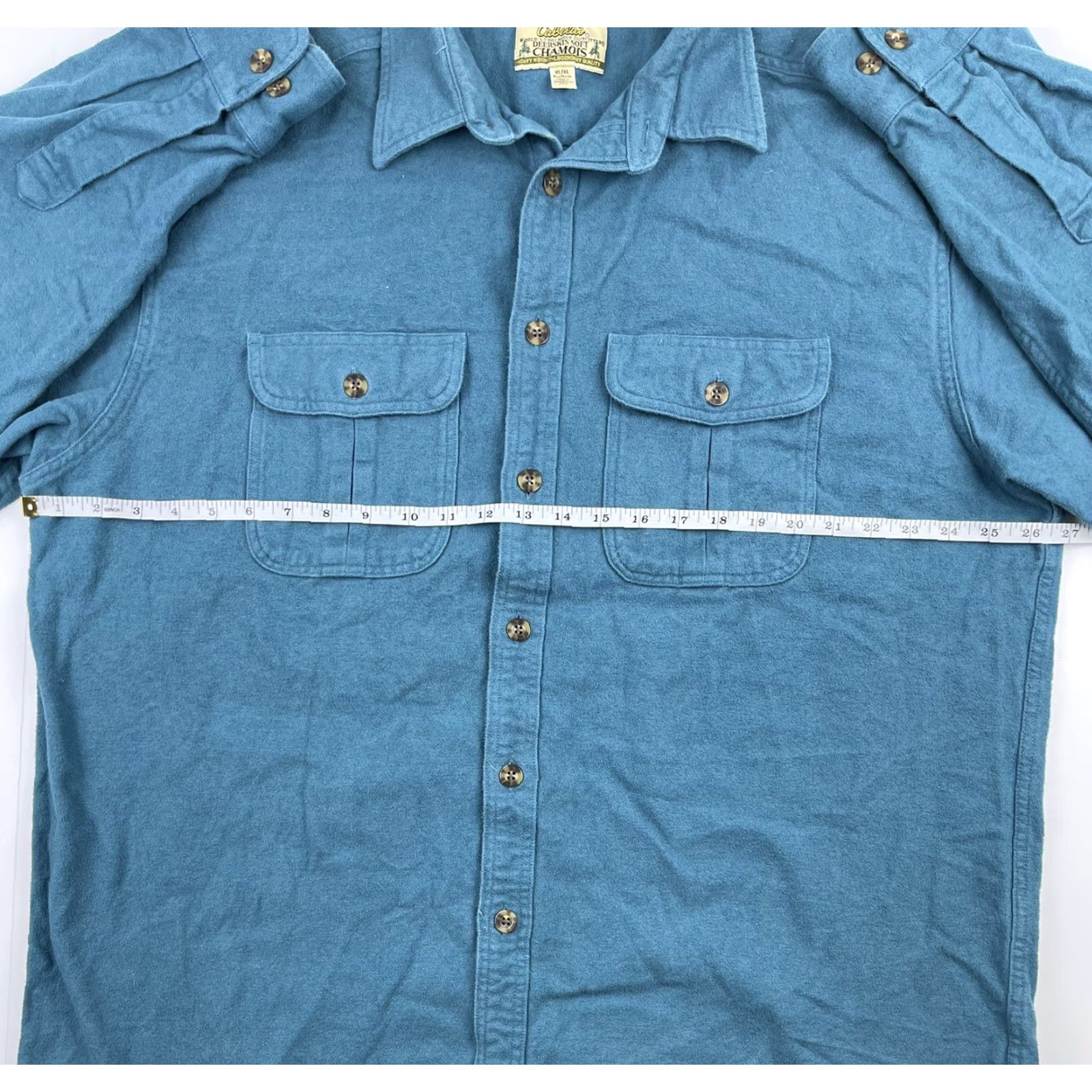 Vintage VINTAGE Cabelas Outdoor Chamois Button-Up Shirt Blue XL Mens Size US XL / EU 56 / 4 - 5 Thumbnail