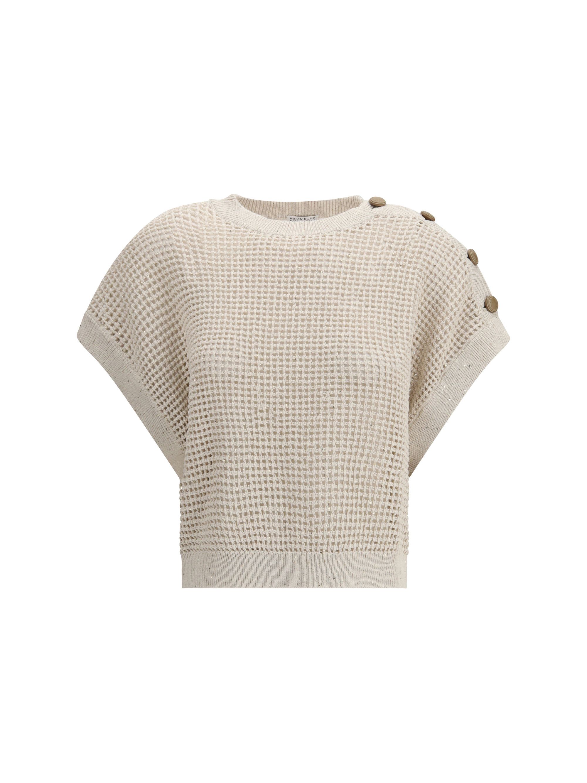 Brunello Cucinelli Open-knit Top Size L / US 10 / IT 46 - 1 Thumbnail