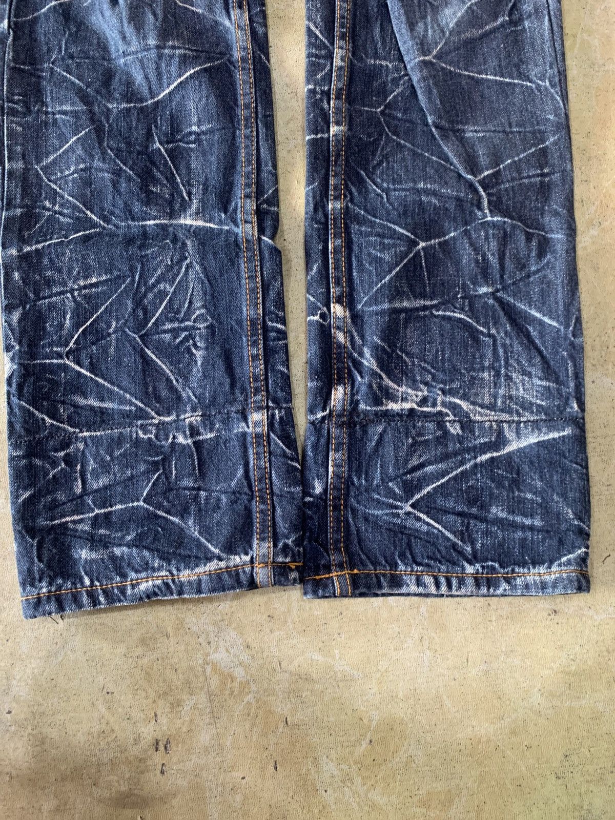 Japanese Brand Jeans Denim, Double Waist Embroidered Floral Print Size M Size 30" / US 8 / IT 44 - 6 Thumbnail