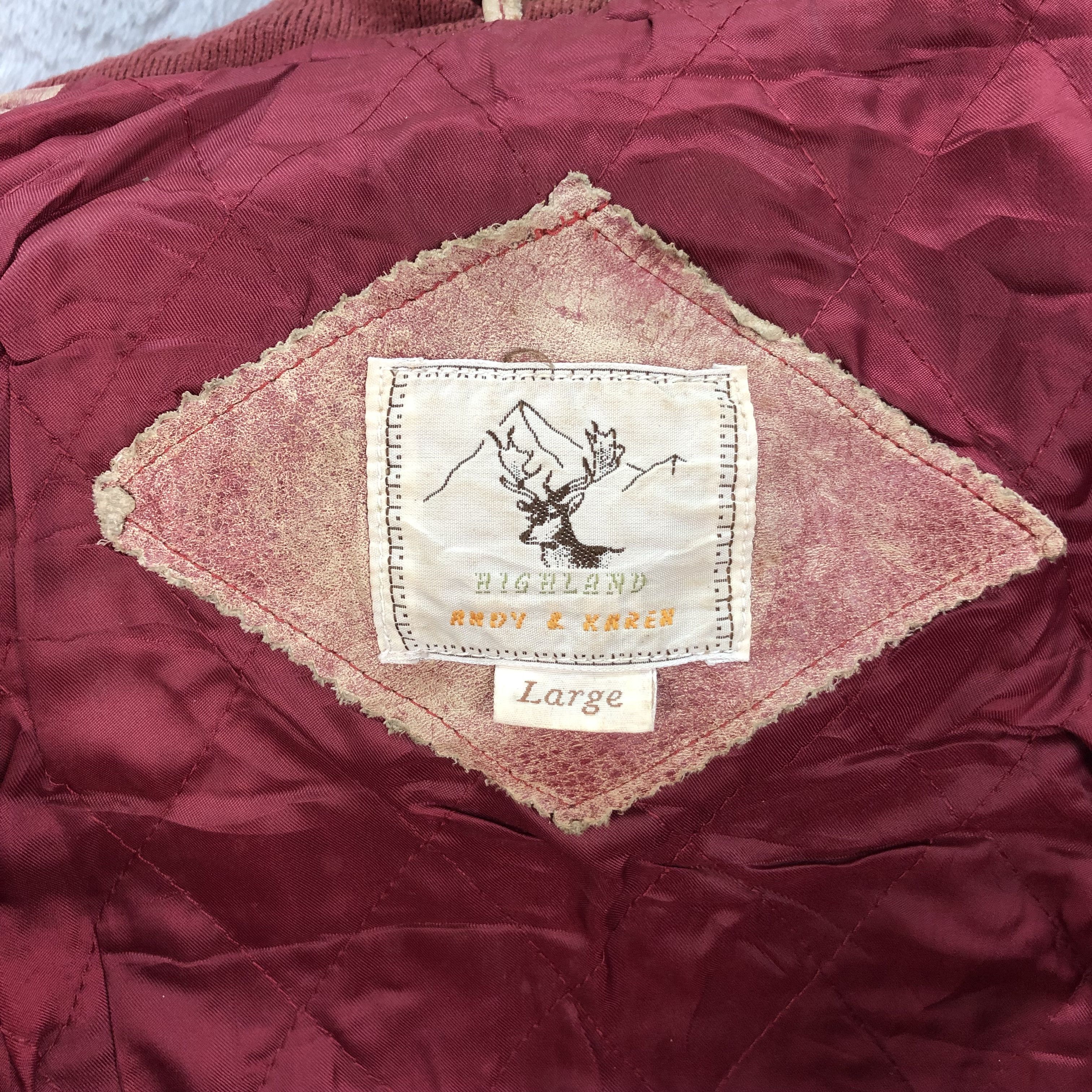 Vintage HIGHLAND ANDY & KAREN RED SKIN LEATHER JACKET #5100-33 Size US L / EU 52-54 / 3 - 7 Thumbnail
