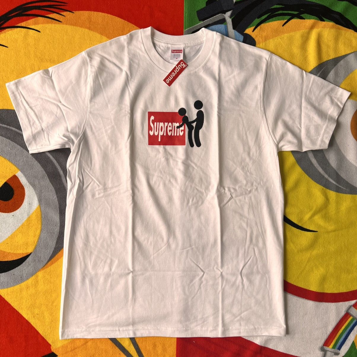 Supreme Supreme Stick Figure xxx sex doggy t-shirt white box logo Size US M / EU 48-50 / 2 - 12 Thumbnail