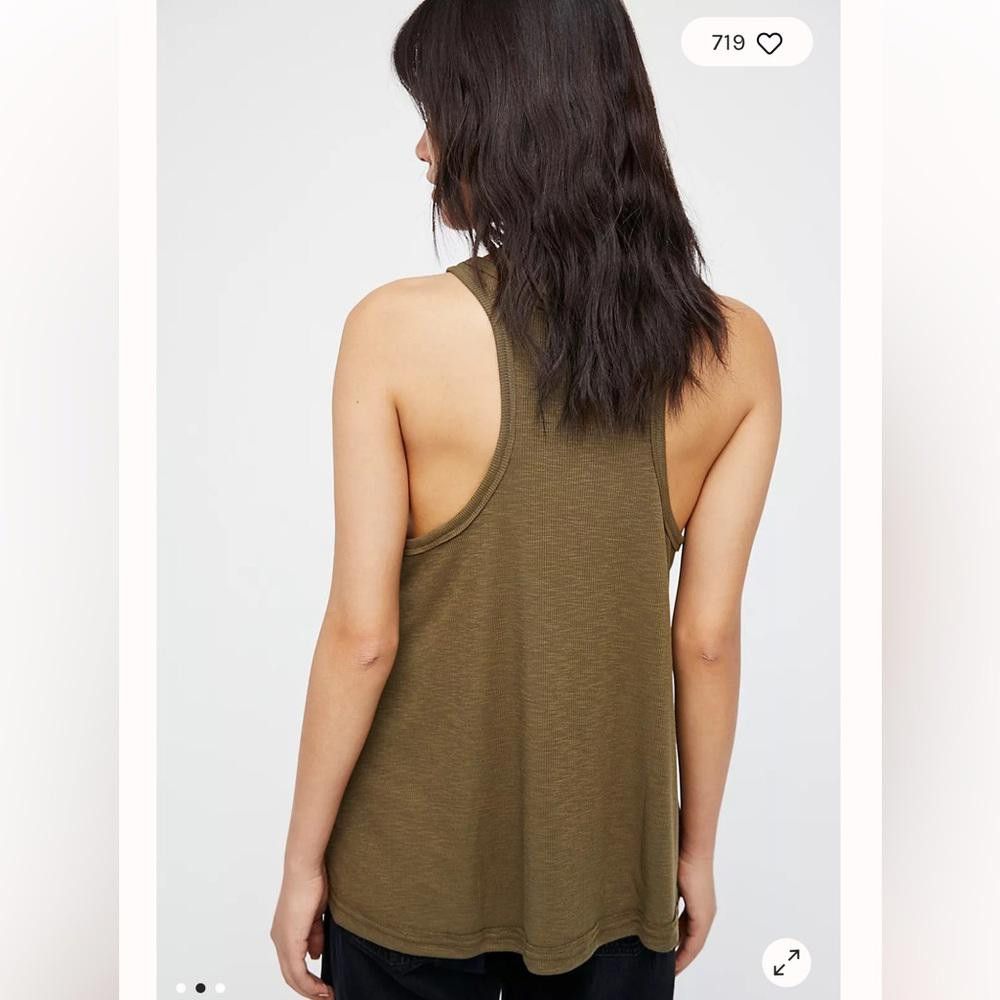 Free People Free People l Long Beach Ribbed Tank In Army Medium Size M / US 6-8 / IT 42-44 - 2 Thumbnail
