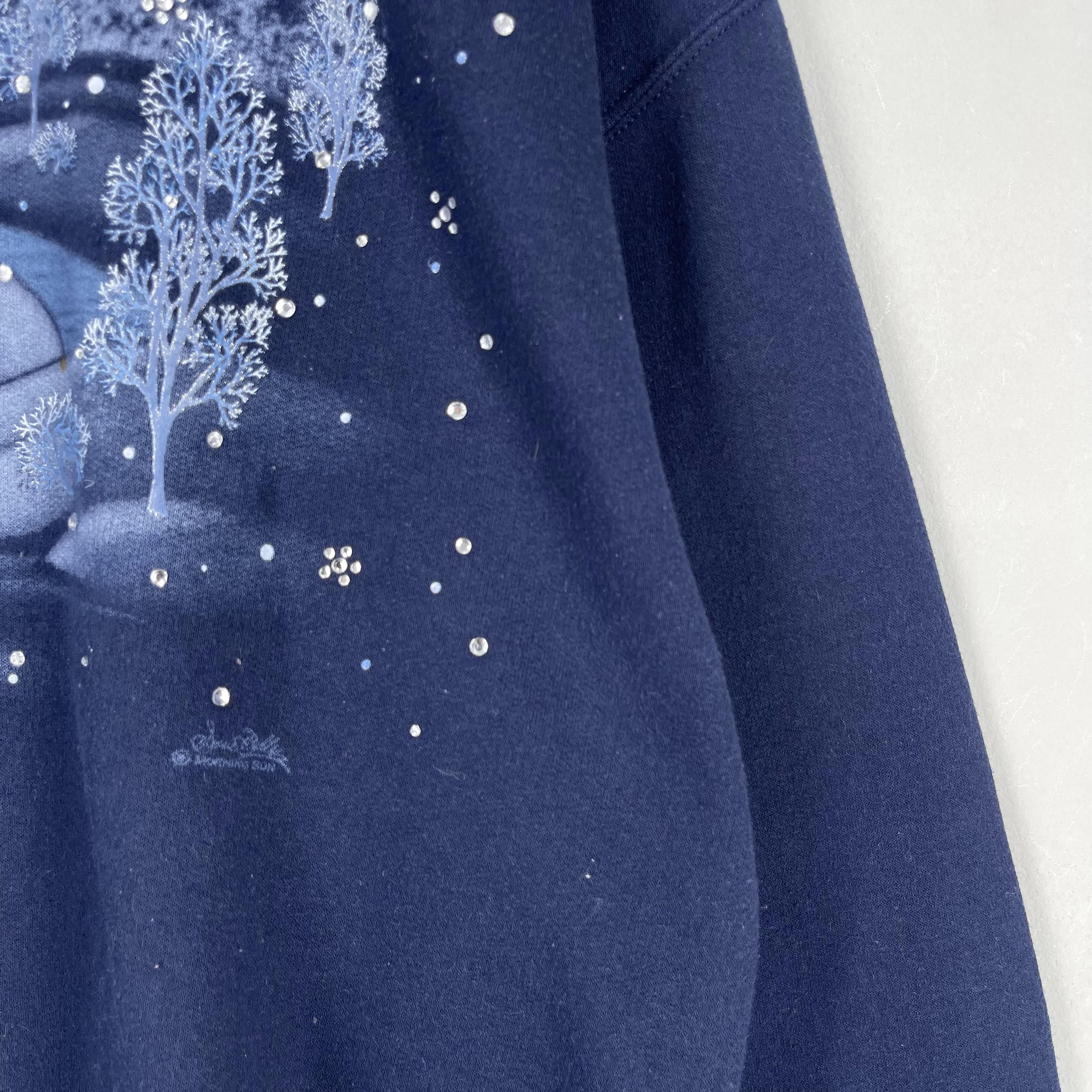 Vintage Vintage 90's Icy Forest Winter Season Printed Sweatshirt Size US M / EU 48-50 / 2 - 3 Thumbnail
