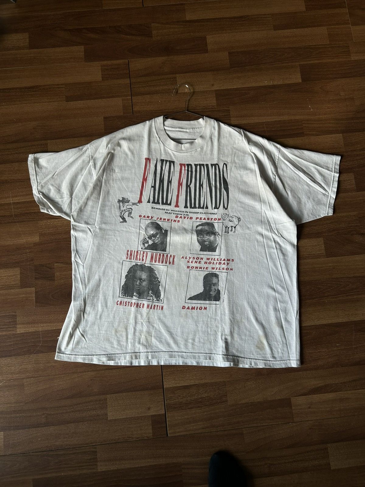 Vintage Vintage Fake Friends Vlone 90s Graphic T Shirt Size US XL / EU 56 / 4 - 1 Thumbnail