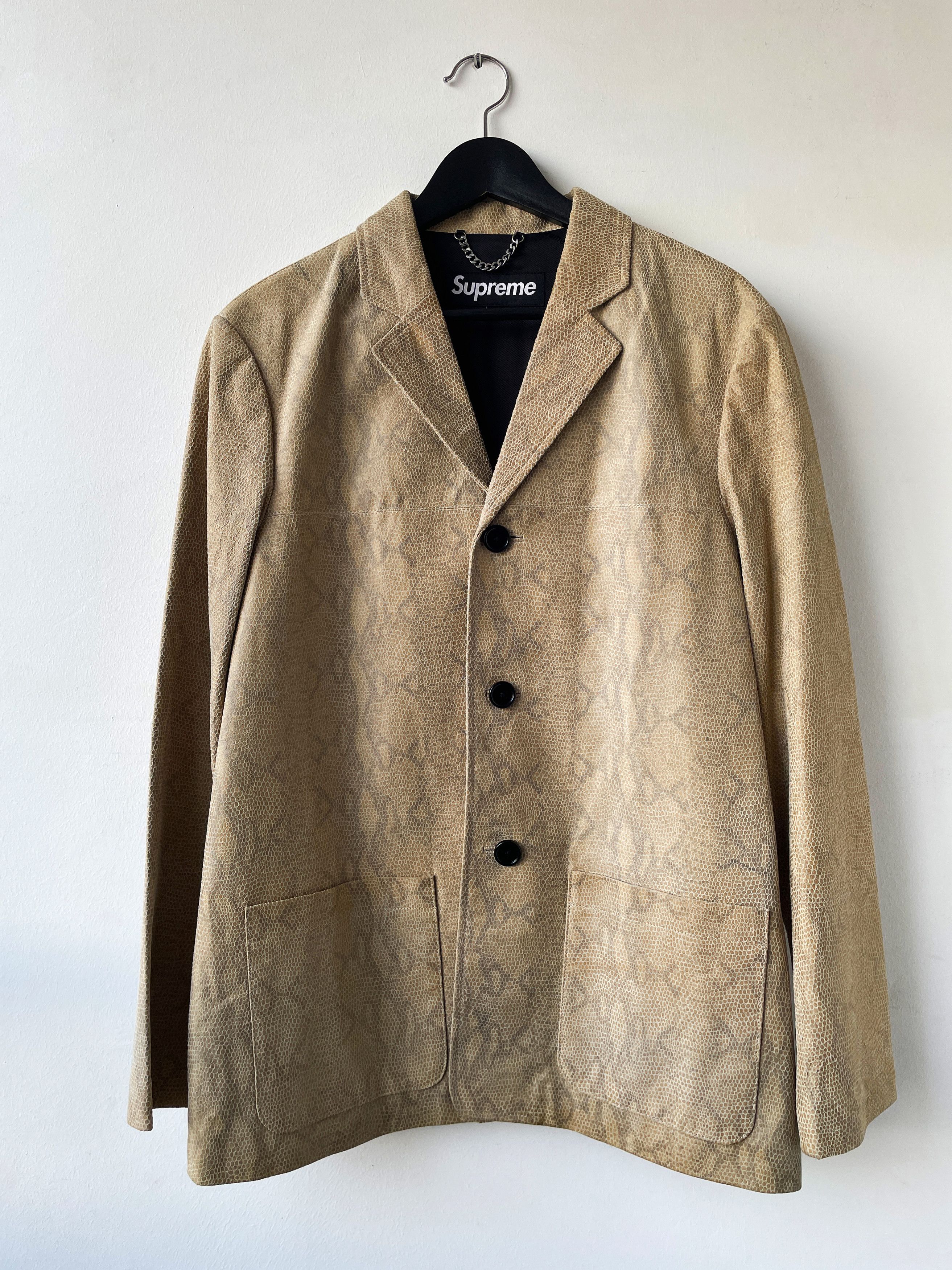 Supreme SS16 Supreme Python Snakeskin Leather Car Coat 2016 Supreme SS16 Supreme Python Snakeskin Leather Car Coat 2016