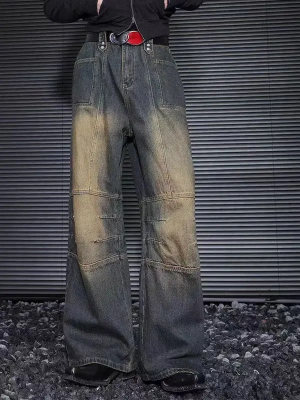 Japanese Brand VIBE Deconstructed design washed distressed baggy jeans Size US 32 / EU 48 - 5 Thumbnail