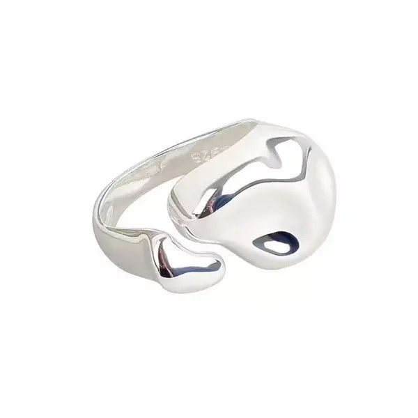 Other Abstract Ring Lines Silver Modern Pop Punk Art Psychedelic Size ONE SIZE - 2 Thumbnail