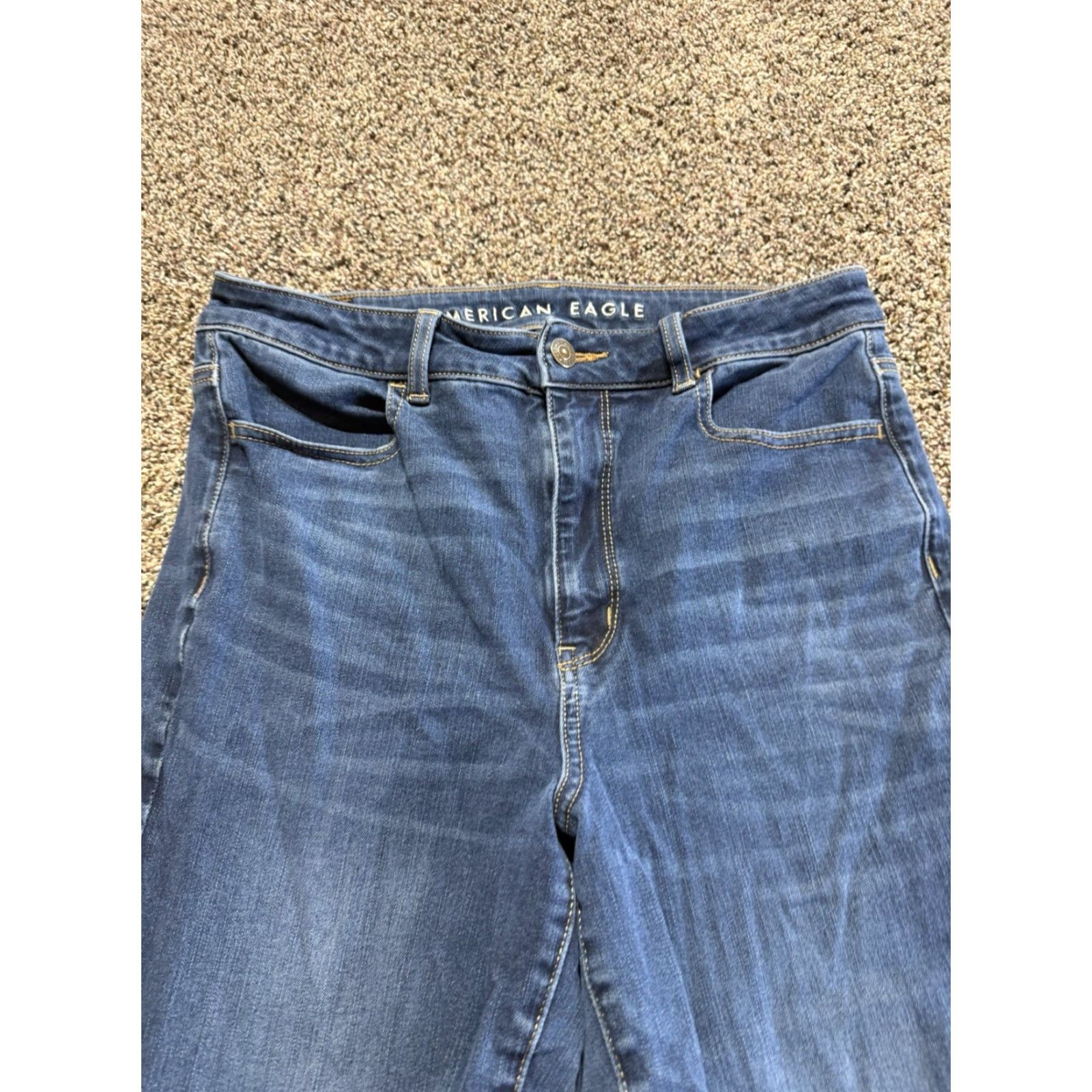 American Eagle Outfitters American Eagle High Rise Jegging Women's Jeans Size 8 LONG Blue Denim Lot Of 2 Size 30" / US 8 / IT 44 - 3 Thumbnail