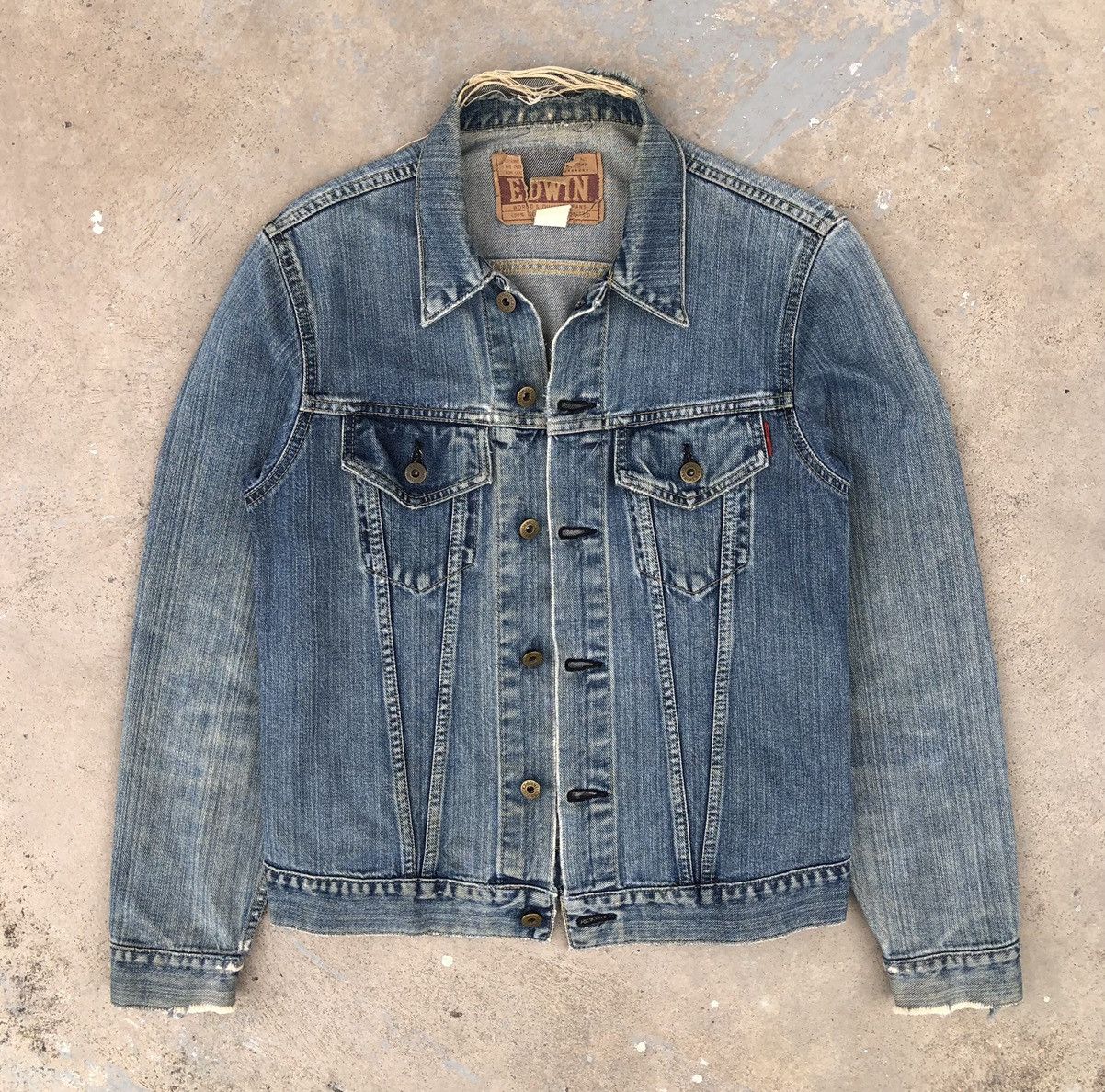 Vintage Edwin Distressed Denim Jacket