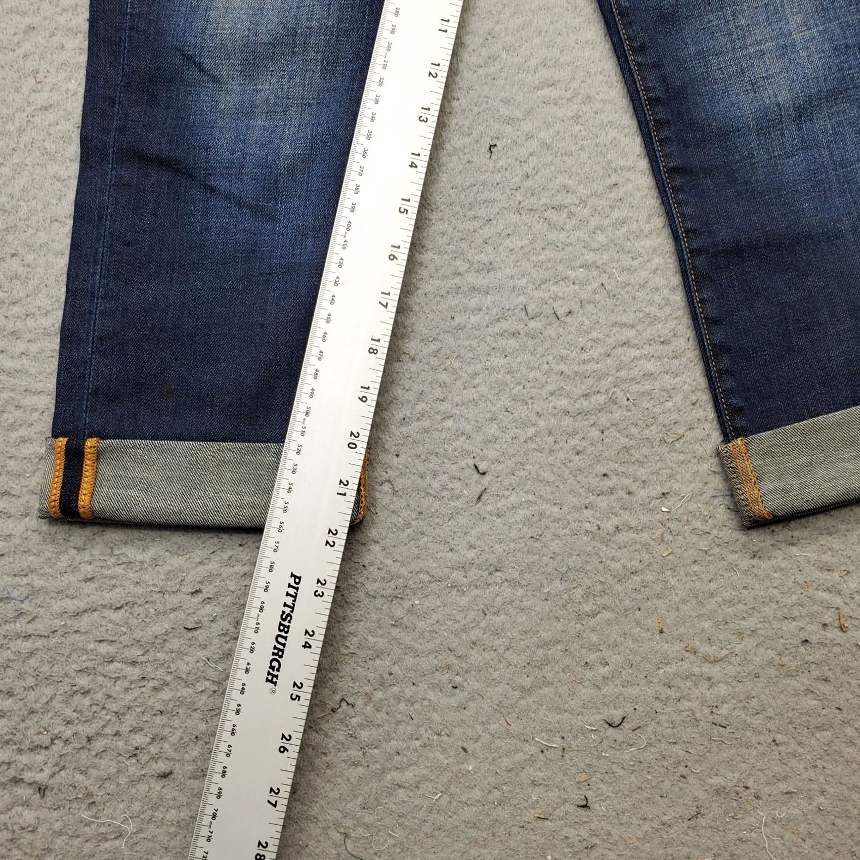 Lucky Brand Lucky Brand Cropped Jeans Women 0/25 Blue Whiskered Faded Dark Wash Cuffed Hem Jeans Women XS-0/25 Blue Whiskered Cuffed Hem Size 25" / US 0 / IT 36 - 4 Thumbnail