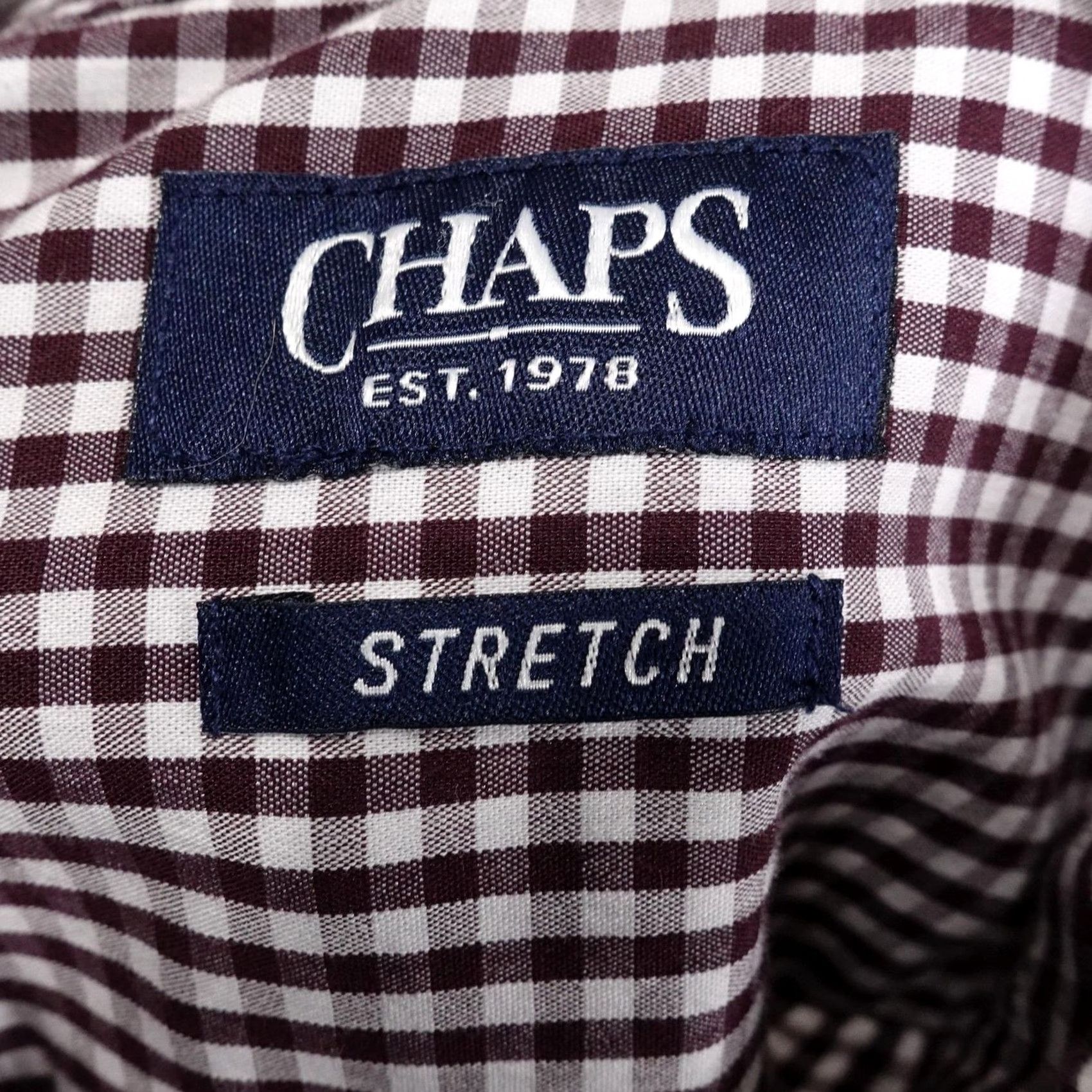 Chaps Chaps Shirt Mens L Check Long Sleeve Button-Up Regular Fit Stretch Embroidered Crest Button-Down Collar Casual Fall Mens Size US L / EU 52-54 / 3 - 6 Thumbnail
