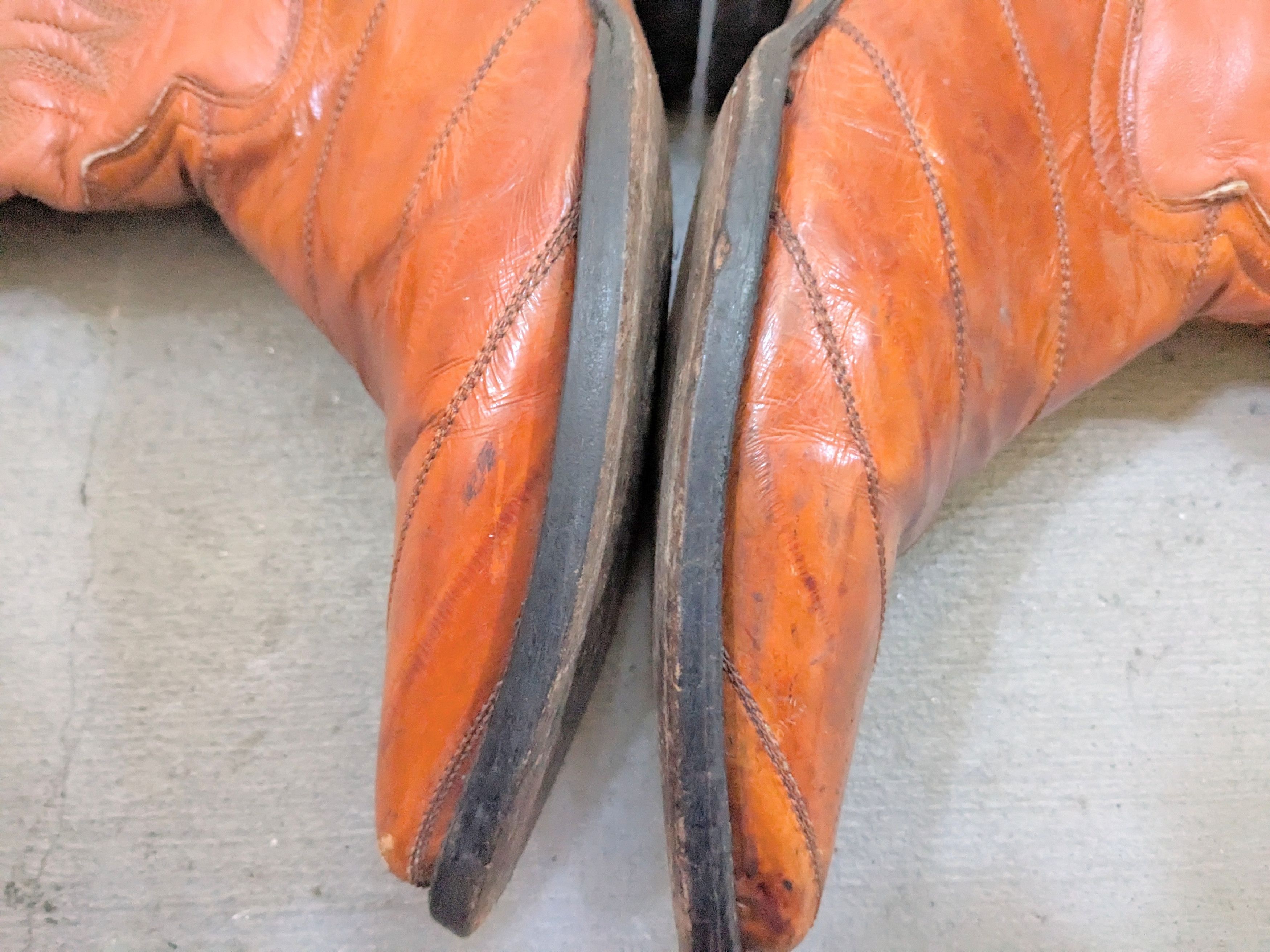 Genuine Leather Nopal Cowboy Boots 9.5 Brown Eel Leather Mexico Exotic Size US 9.5 / EU 42-43 - 8 Thumbnail