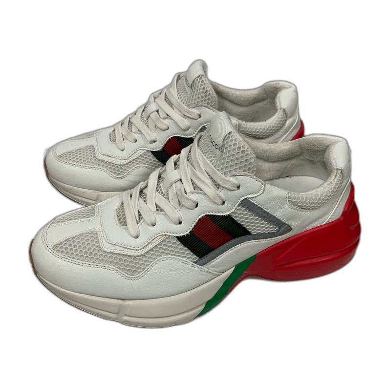 Gucci Gucci Rhyton White Red Dad Sneakers Size US 10 / EU 43 - 1 Thumbnail