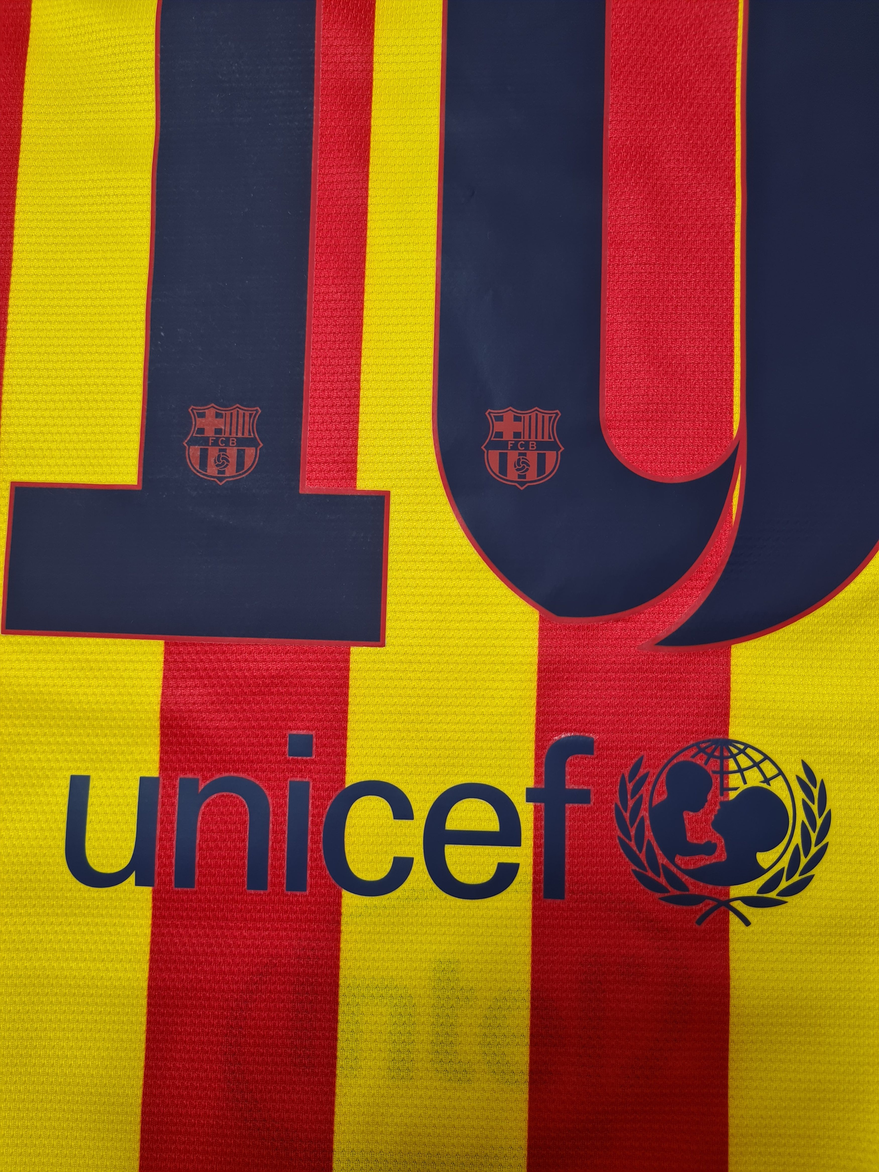 Nike BARCELONA 2013 2014 MESSI NEW AWAY FOOTBALL SOCCER JERSEY Size US L / EU 52-54 / 3 - 5 Thumbnail