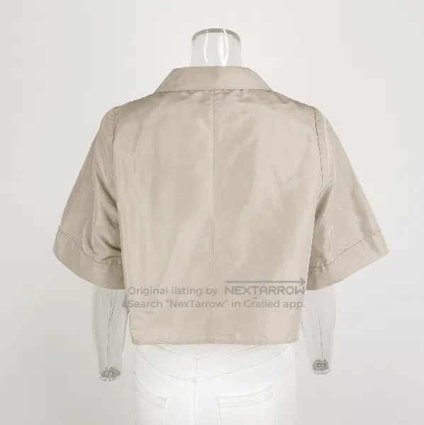 Prada Prada Silk Short Sleeve Blouse with Collar . Size XL / US 12-14 / IT 48-50 - 3 Thumbnail