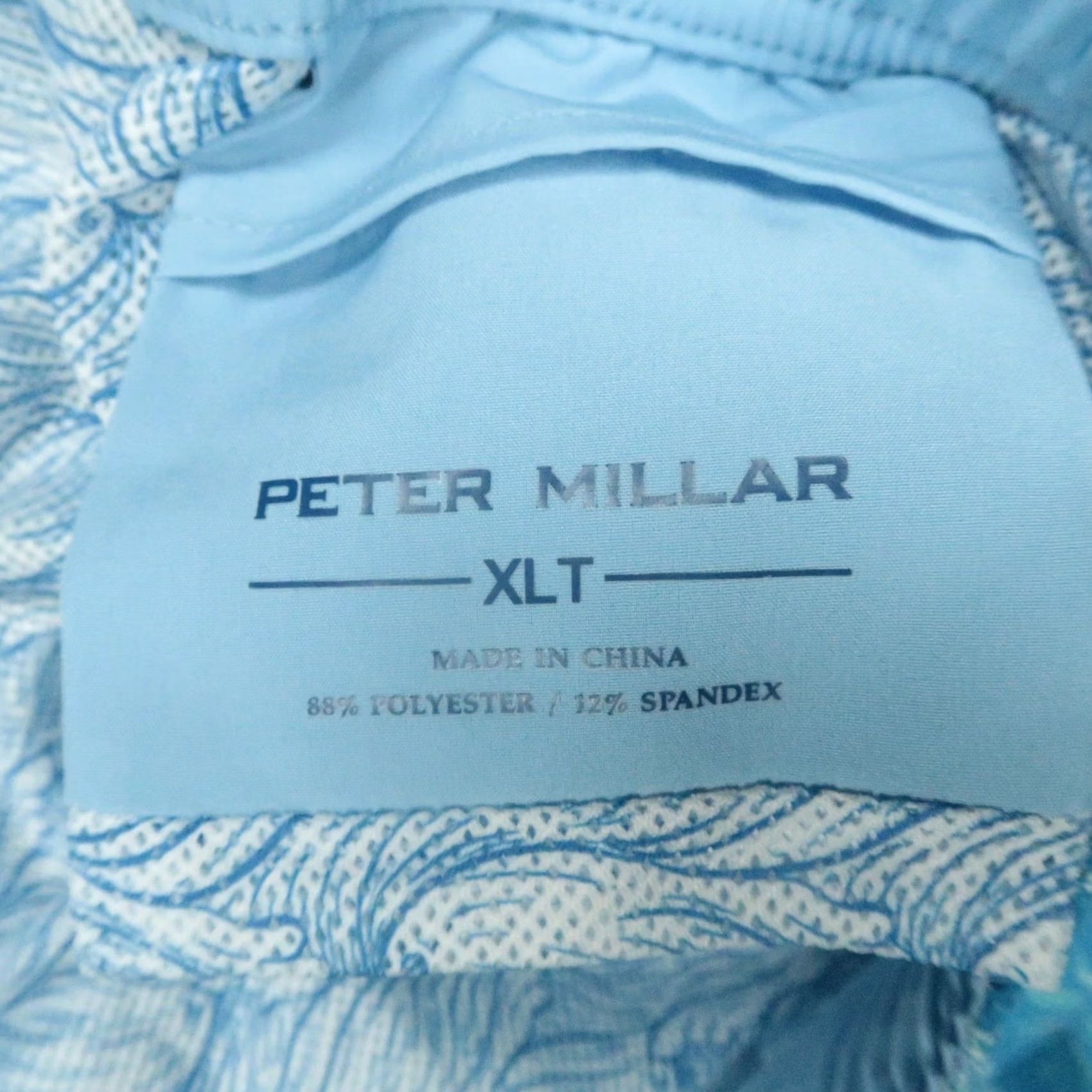 Peter Millar Peter Millar Shorts Mens XL Blue Print Agave Tequila Lined XLT Shorts Mens XL Blue Geometric Print Size US 36 / EU 52 - 7 Thumbnail