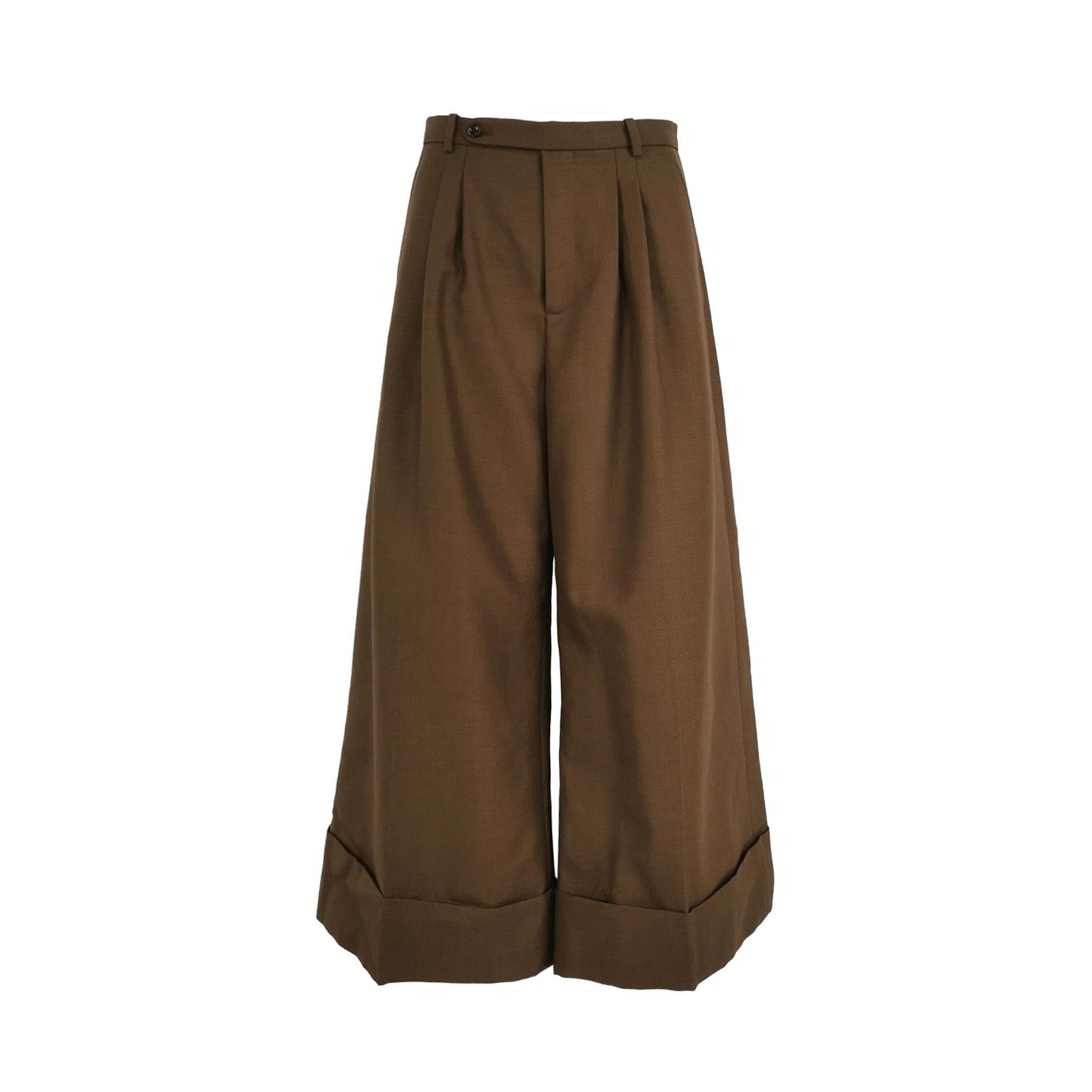 Gucci Gucci XS Wool Mohair Blend Solid Wide-Leg Pants Size 24" / US 00 / IT 34 - 1 Thumbnail
