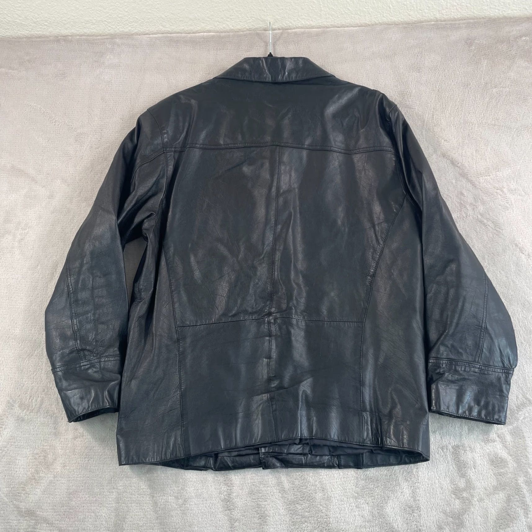 Vintage VINTAGE Wilsons Leather M Julian Jacket Coat Men S Black 100% Leather 80s Lined Fashionable Overcoat Mens Black Jacket Size US S / EU 44-46 / 1 - 4 Thumbnail