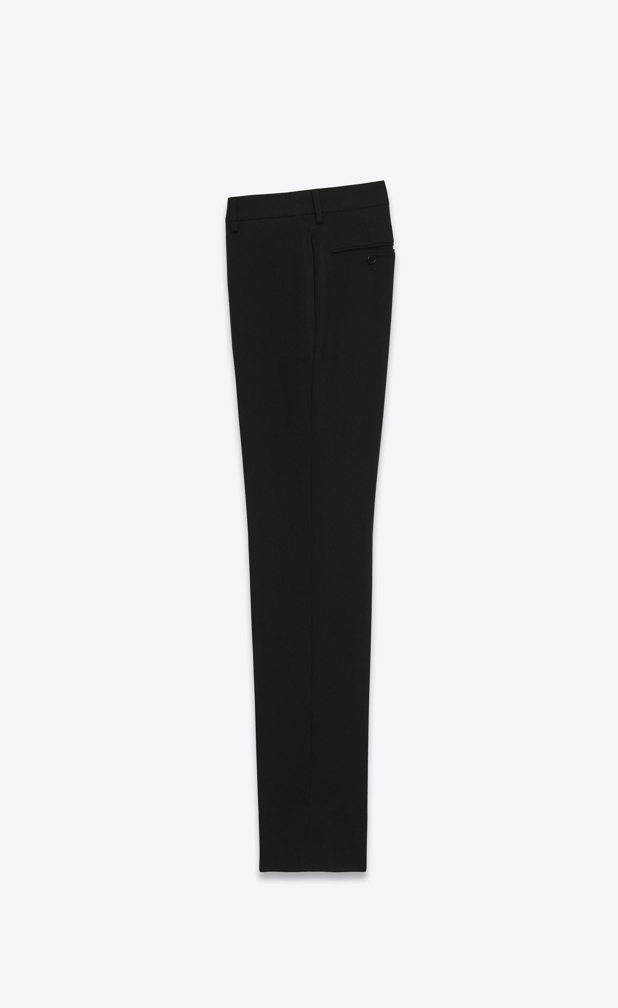 Saint Laurent Paris o1s1wg111224 Tailored Pants in Gabardine in Black Size US 34 / EU 50 - 2 Thumbnail