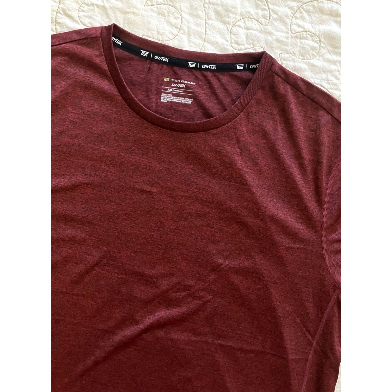 Tek Gear Tek Gear Dry Tek Men's Short Sleeve T-Shirt Red 2XL Space Athletic Activewear Pullover Polyester Shirt Men Sized XXL Size US XXL / EU 58 / 5 - 2 Thumbnail