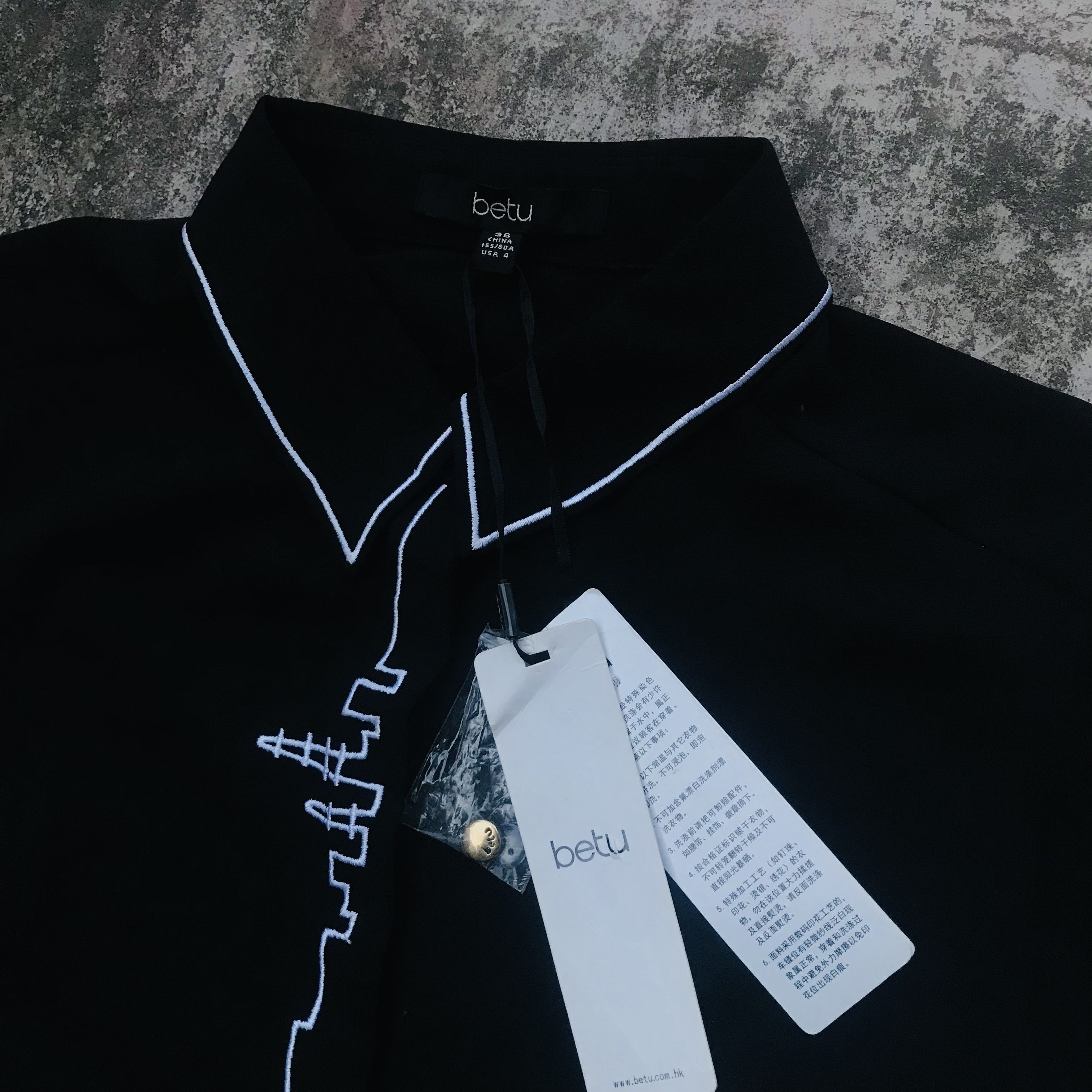 Japanese Brand × Vintage Betu Noir Short Sleeve Silk Shirt Size S / US 4 / IT 40 - 2 Thumbnail