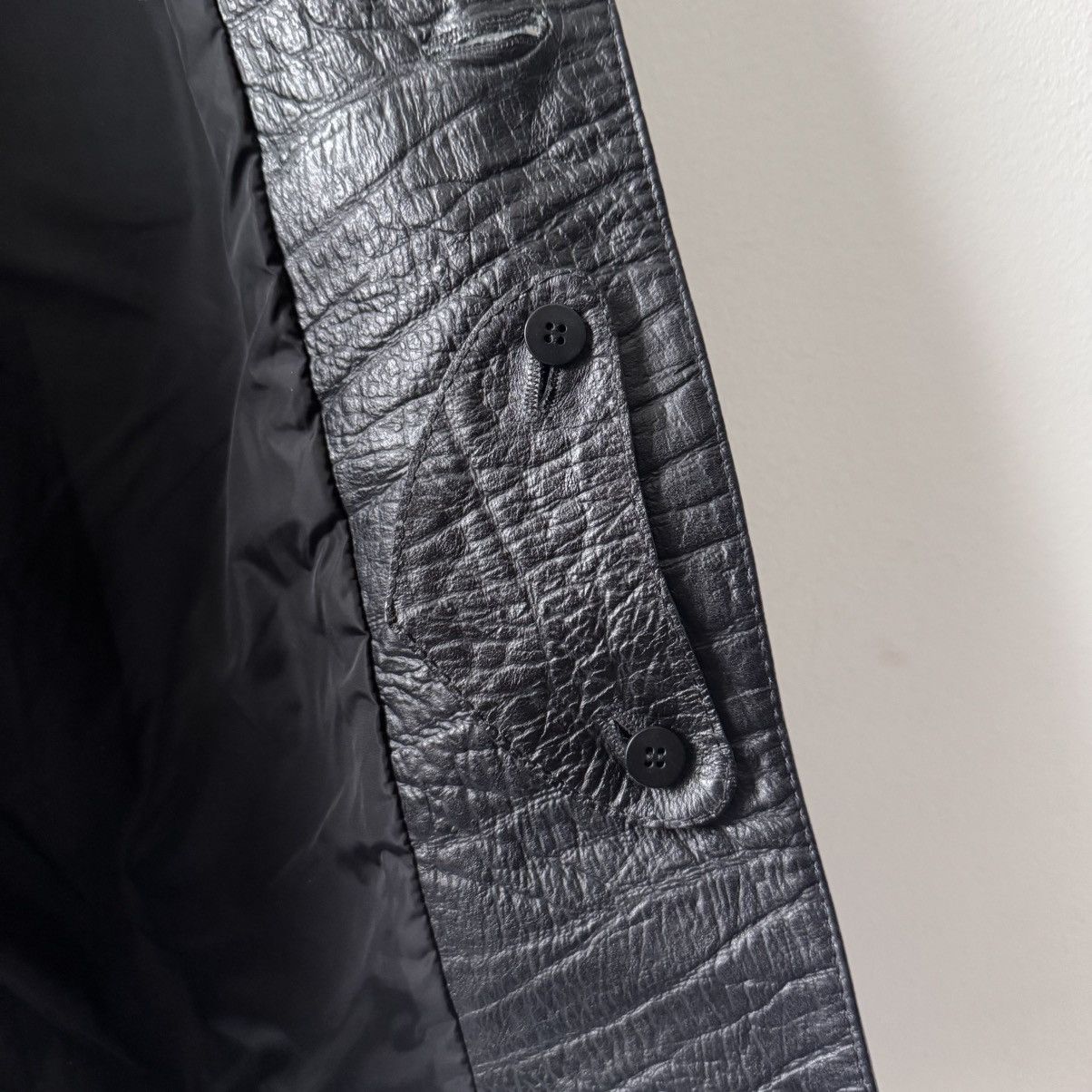 Prada Prada FW2003 Textured ”Crocodile” Embossed Leather Coat Size US L / EU 52-54 / 3 - 10 Thumbnail