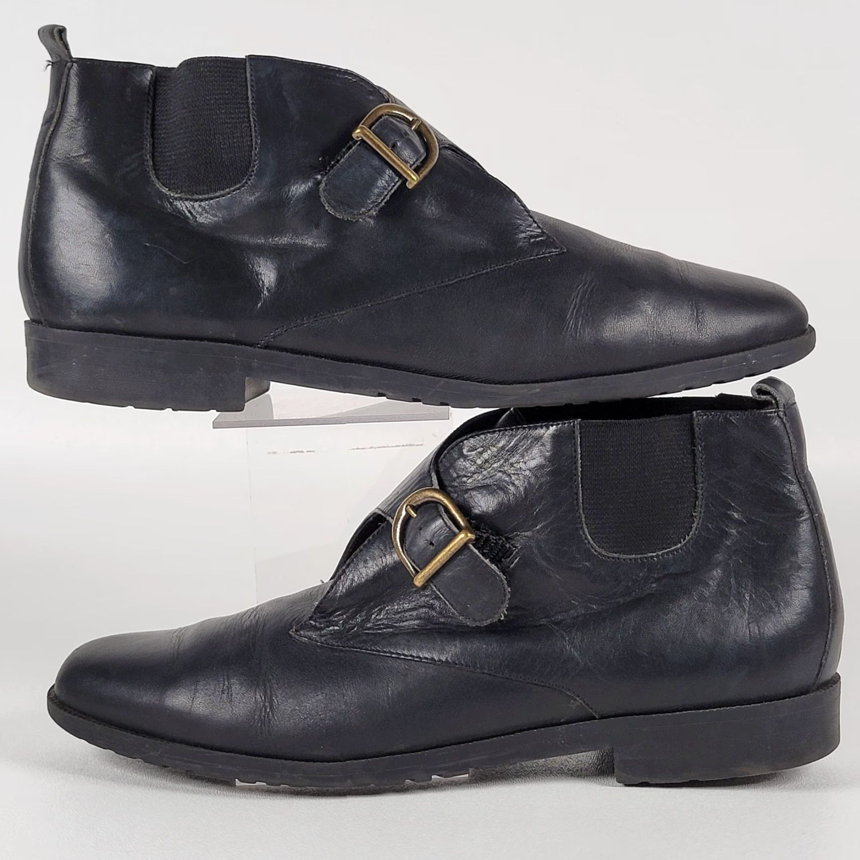 Naturalizer VINTAGE Naturalizer Braeburn Monk Strap Moto Boots Booties Women's 9/40 Black Size US 9 / IT 39 - 5 Thumbnail