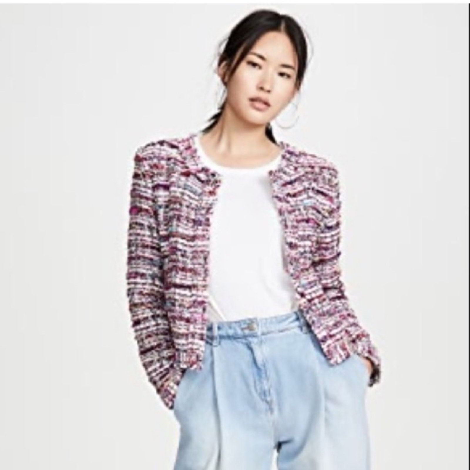 Iro IRO $675 Multicolor Tweed Jacket Size 2 Size XS / US 0-2 / IT 36-38 - 1 Thumbnail
