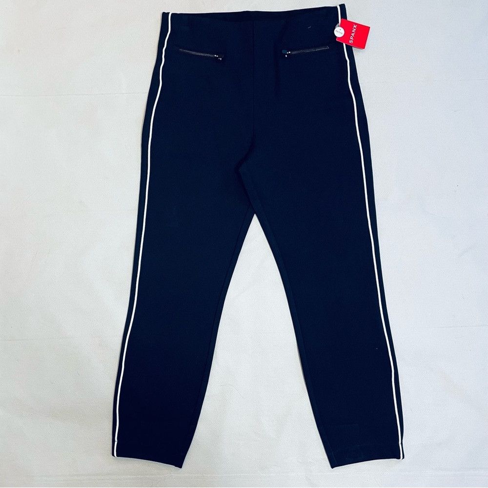 Spanx NWT New $128 Spanx Perfect Pant Ankle Piped Skinny Navy Pan Size 32" / US 10 / IT 46 - 3 Thumbnail