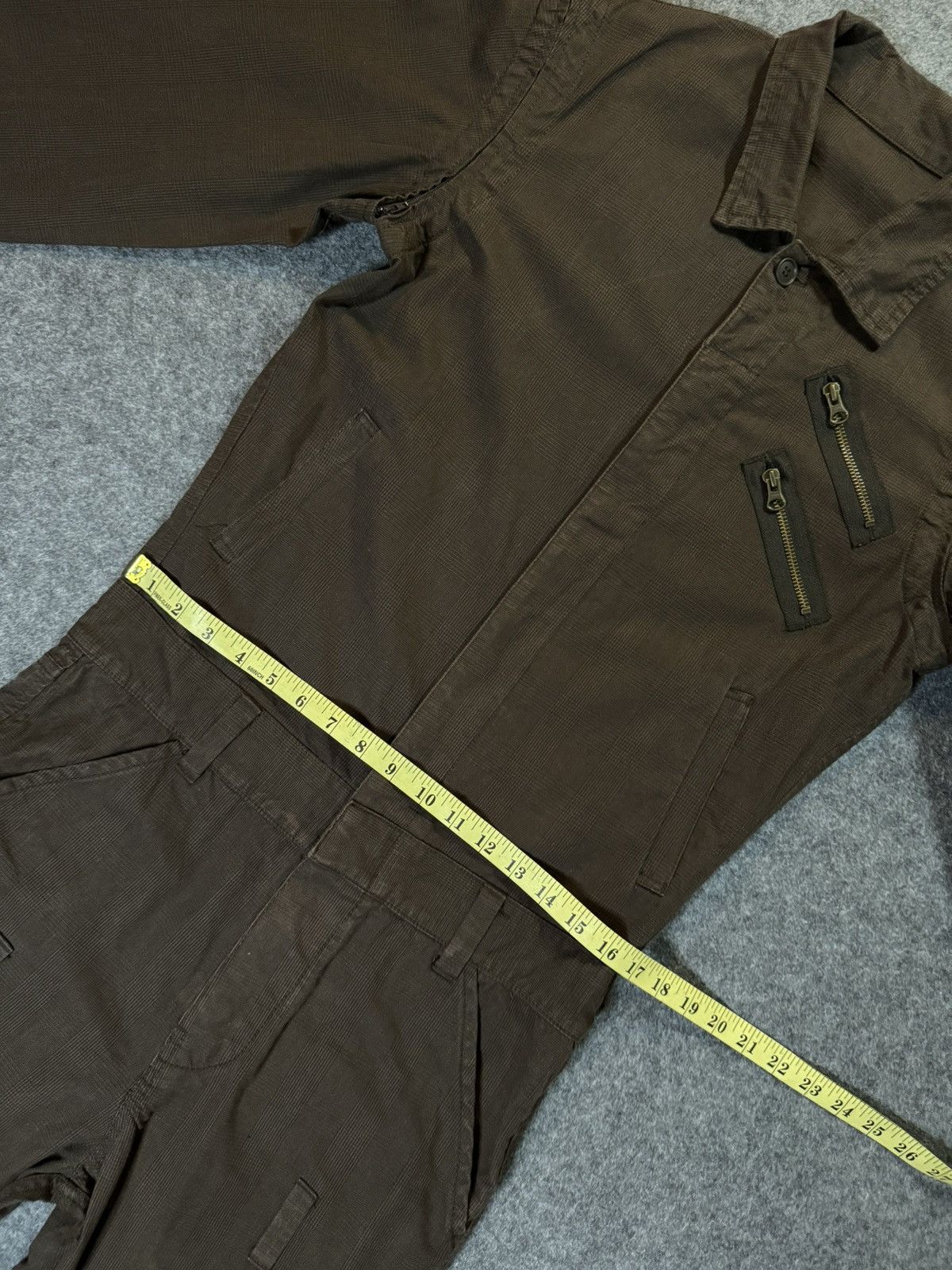 PPFM PPFM Checkered Brown Coverall Jacket Size US M / EU 48-50 / 2 - 14 Thumbnail