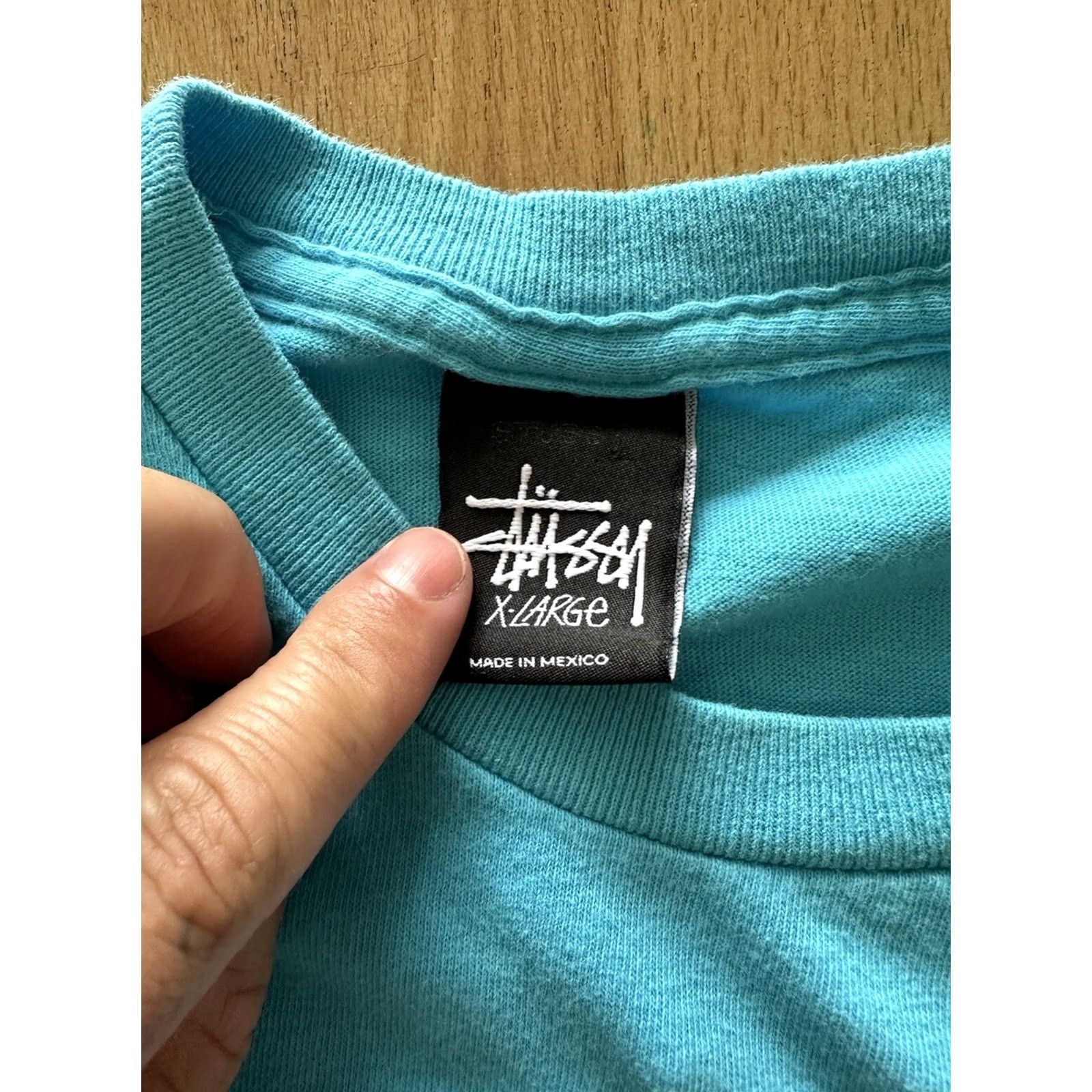 Vintage VINTAGE STUSSY SHIRT Collab with David Shrigley No head XL Blue Mens Graphic Print Short Sleeve T-Shirt 23.25” Chest 30” Length Size US XL / EU 56 / 4 - 4 Thumbnail