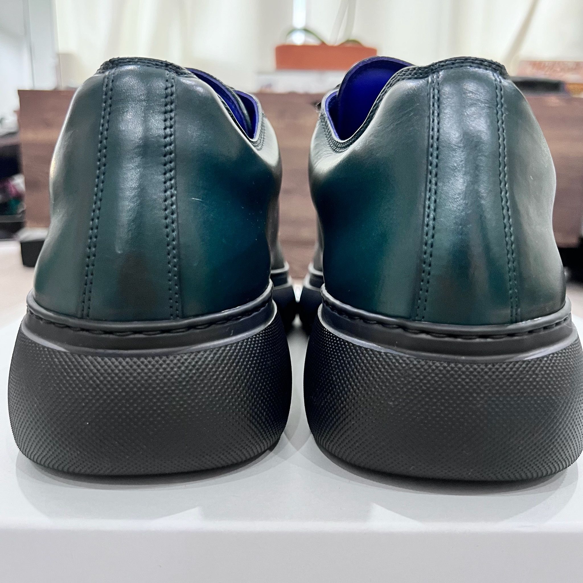 Burberry Burberry Green Leather Ranger Chunky Sole Sneakers Size US 10 / EU 43 - 5 Thumbnail