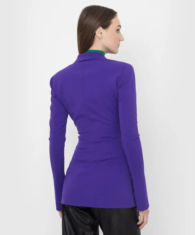 The Attico o1mle0526 Monica Blazer in Purple Size XS / US 0-2 / IT 36-38 - 5 Thumbnail